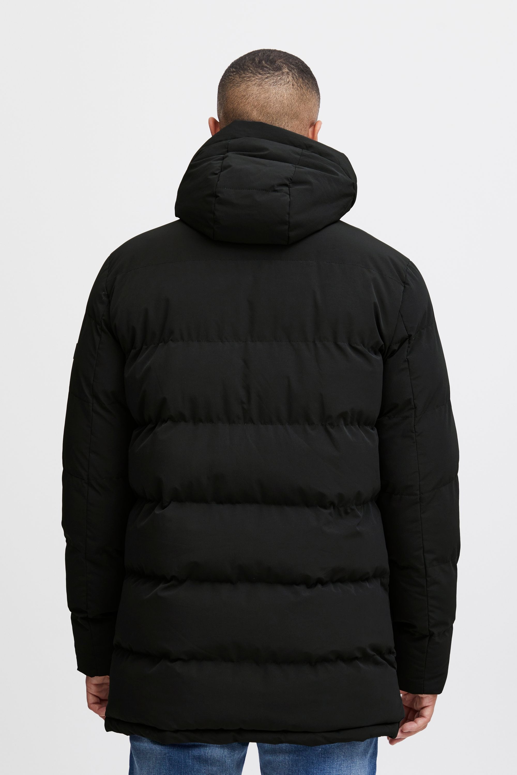 Steppmantel BLEND "BHUkendt", Herren, Gr. XL, schwarz, 85% Polyester, 15% Polyamid, unifarben, regular fit Po-bedeckend, Mäntel Steppmantel, Wärmender Basic Steppmantel 6