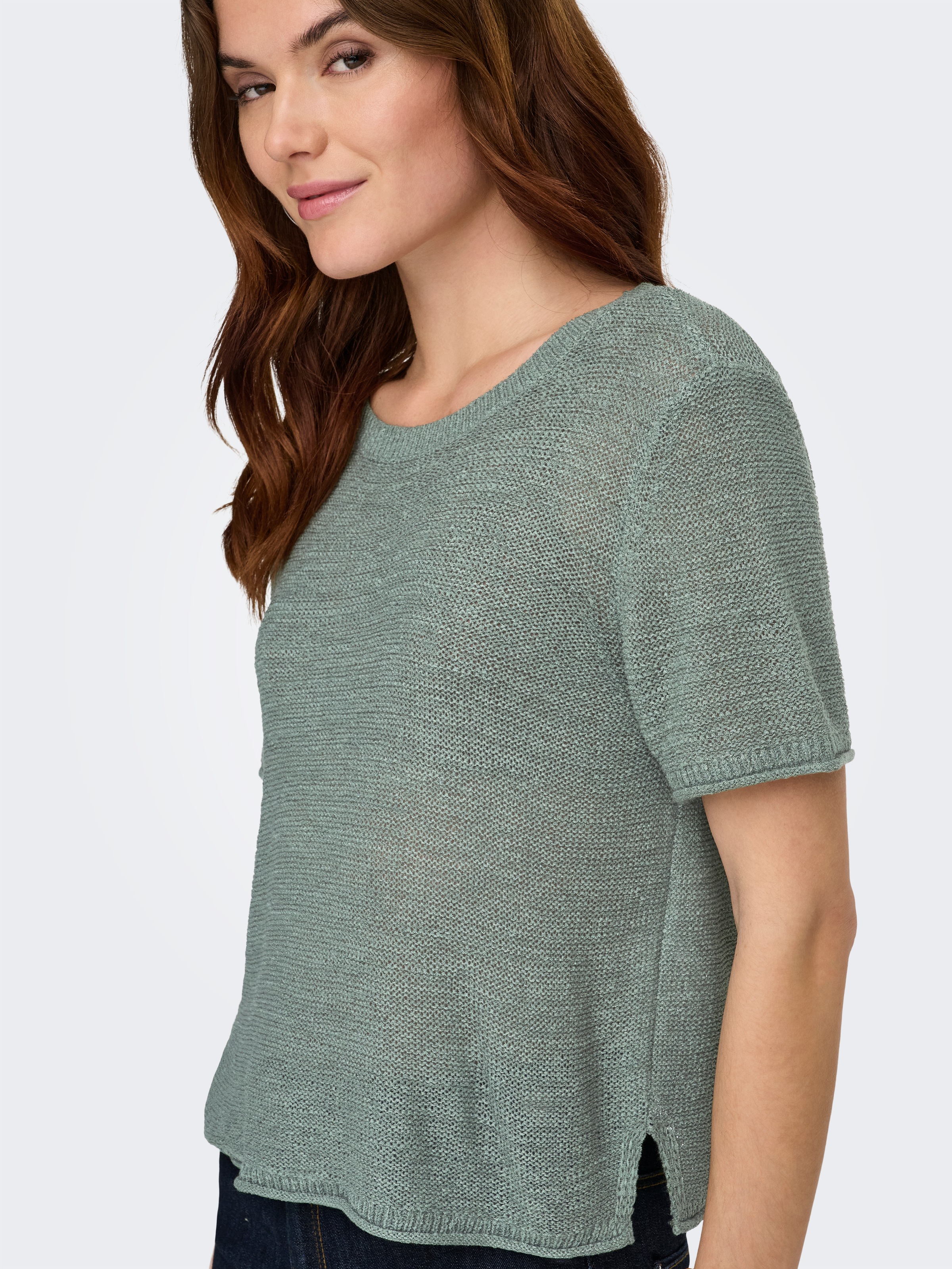 Thumbnail - ONLY Kurzarmpullover "ONLSUNNY S/S PULLOVER NOOS KNT" mit Strukturmuster