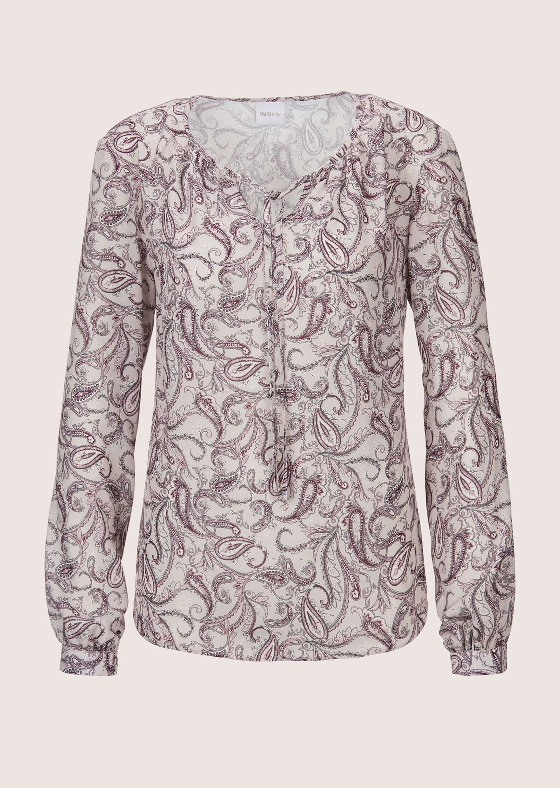 MADELEINE Langarmbluse "Bluse Rundhals-Bluse mit Paisley-Druck"
