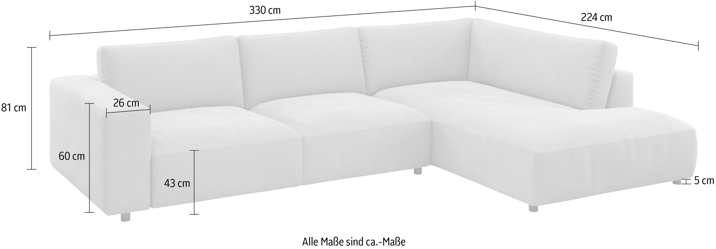 Musterring Ecksofa »MR LUCIA, Luxuriöse Wohlfühlgarnitur von Musterring« Erstklassige Kammerkissen, komfortable Umbauecke & zeitloser Look