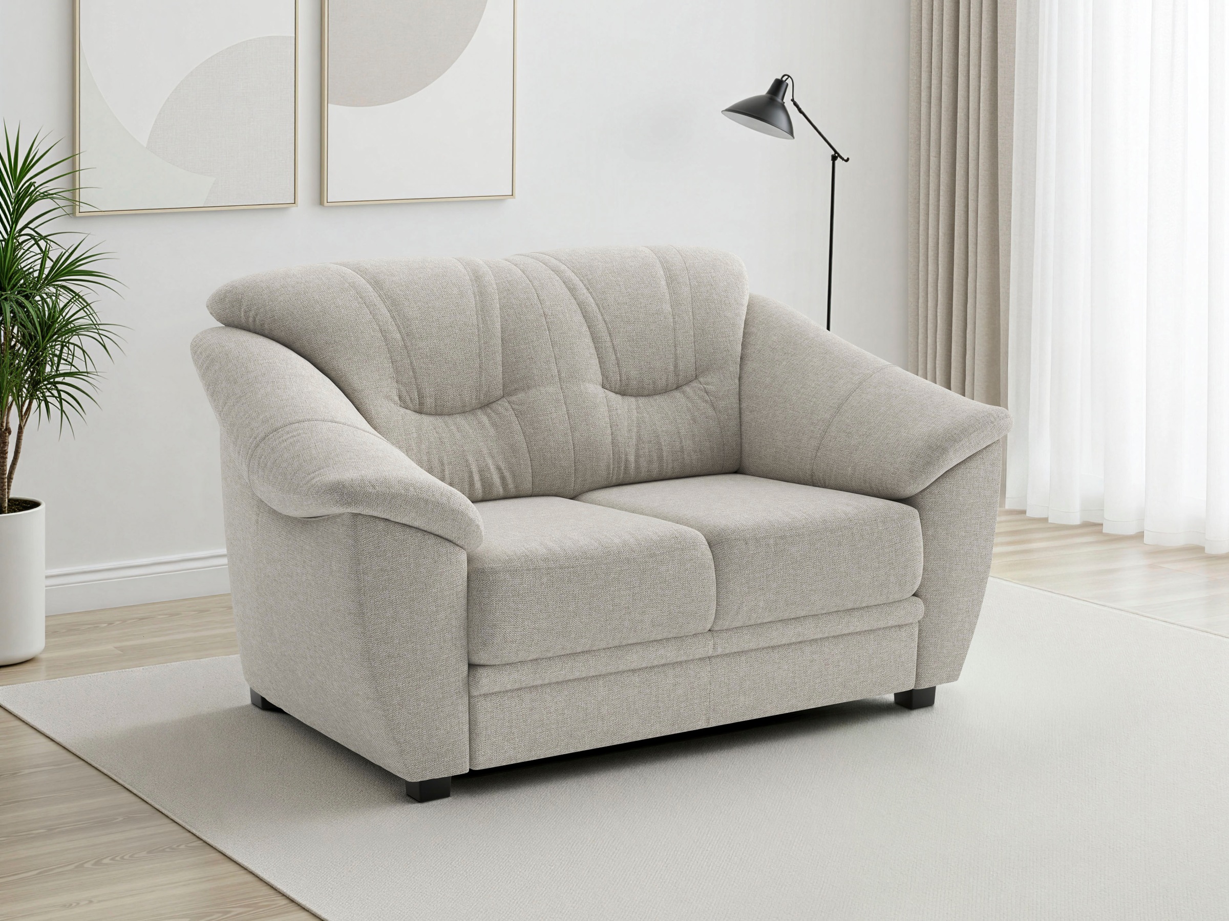 sit&more 2-Sitzer "Savona B: 148cm, Komfort Sitz, große Stoff + Lederauswahl" mit Federkern