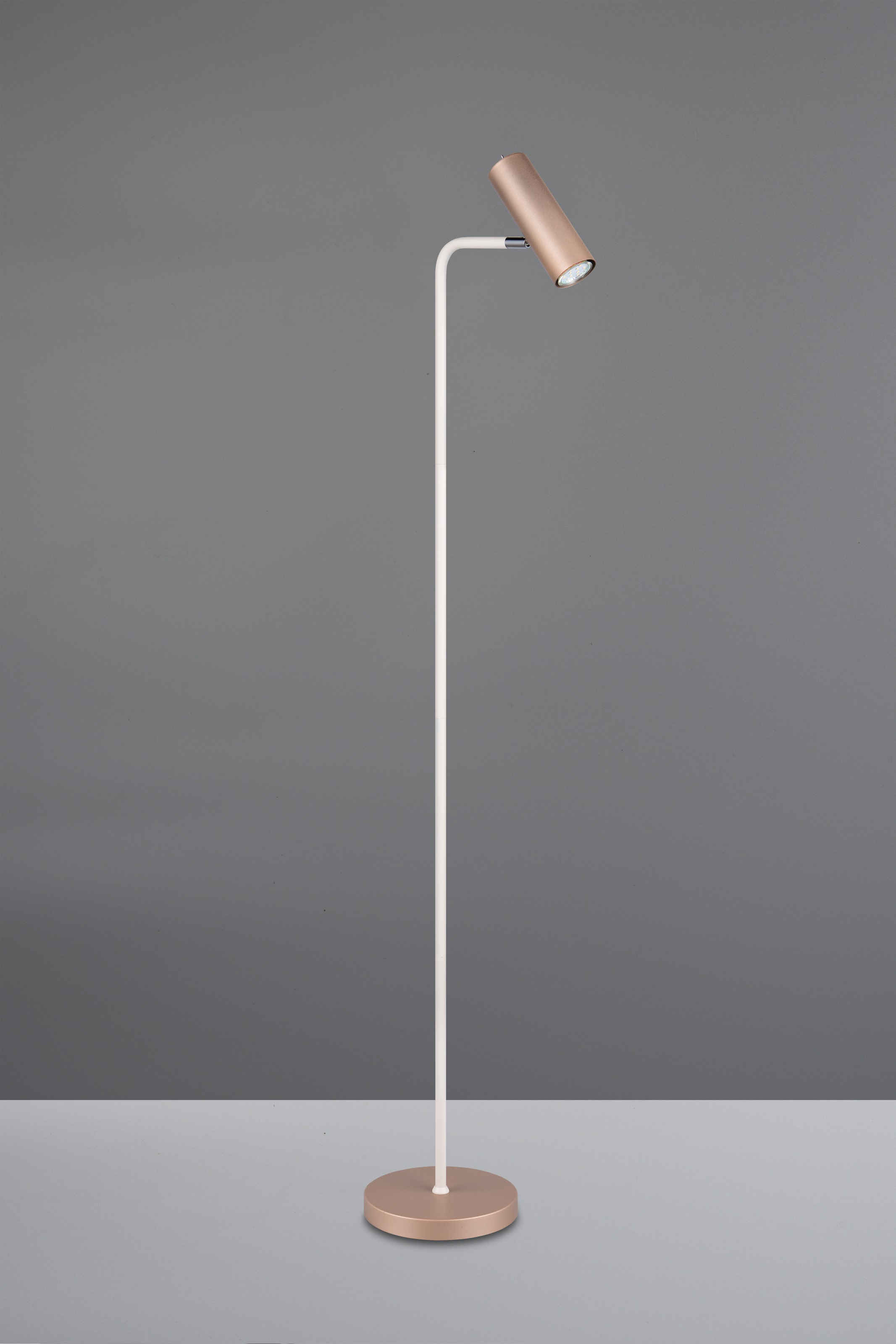 TRIO Leuchten Stehlampe »MARLEY, exkl. 1x GU10 max 5W, Stehleuchte Höhe 151cm«, 1 flammig, Leuchtmittel GU10 | Leuchtmittel wechselbar, mit Kippschalter, Leuchtenkopf schwenkbar, 180cm Anschlusskabel