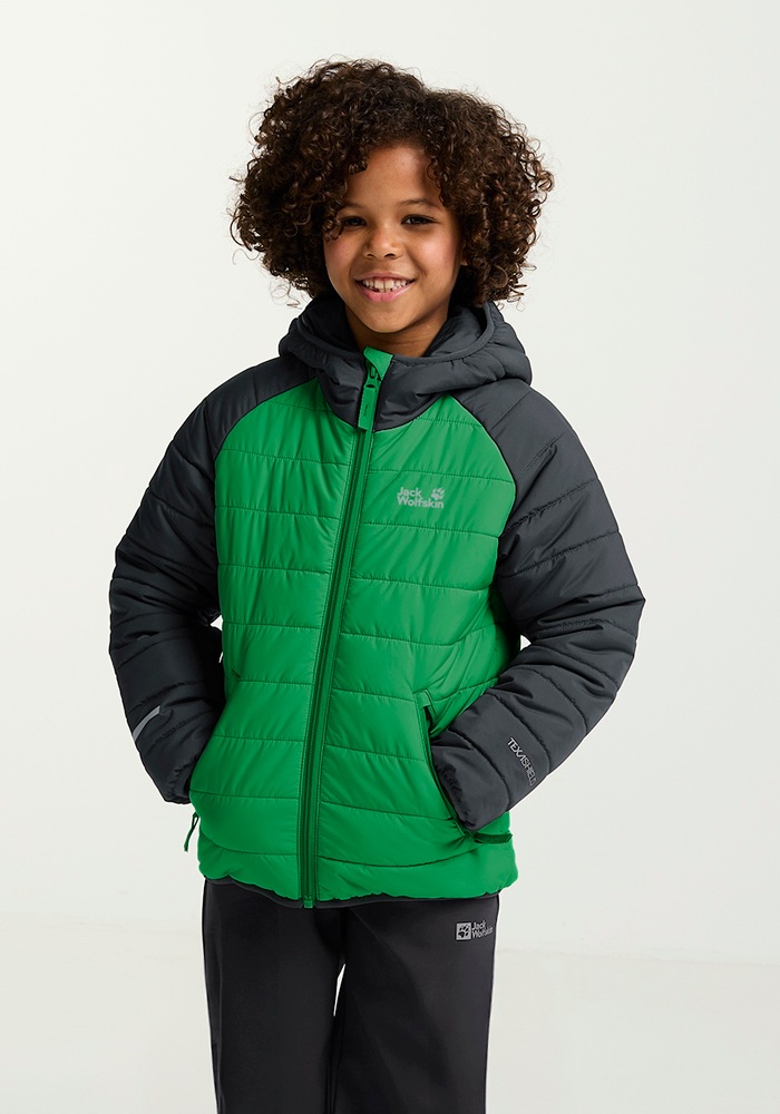 Jack Wolfskin Outdoorjacke "ZENON JKT KIDS" mit Kapuze Pufferjacke für Kinder, warm, winddicht