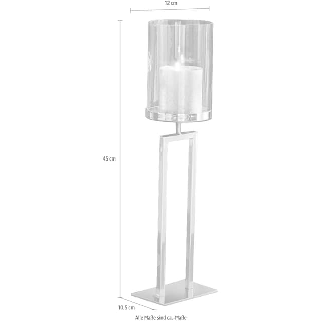 Schneider Kerzenhalter »New York«, Bodenwindlicht aus Stahl und Glas  bestellen | BAUR