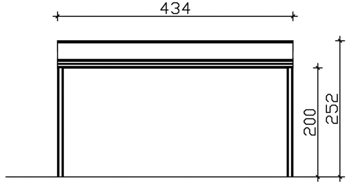 Skanholz Terrassendach »Modena«, 434 cm Breite, verschiedene Tiefe
