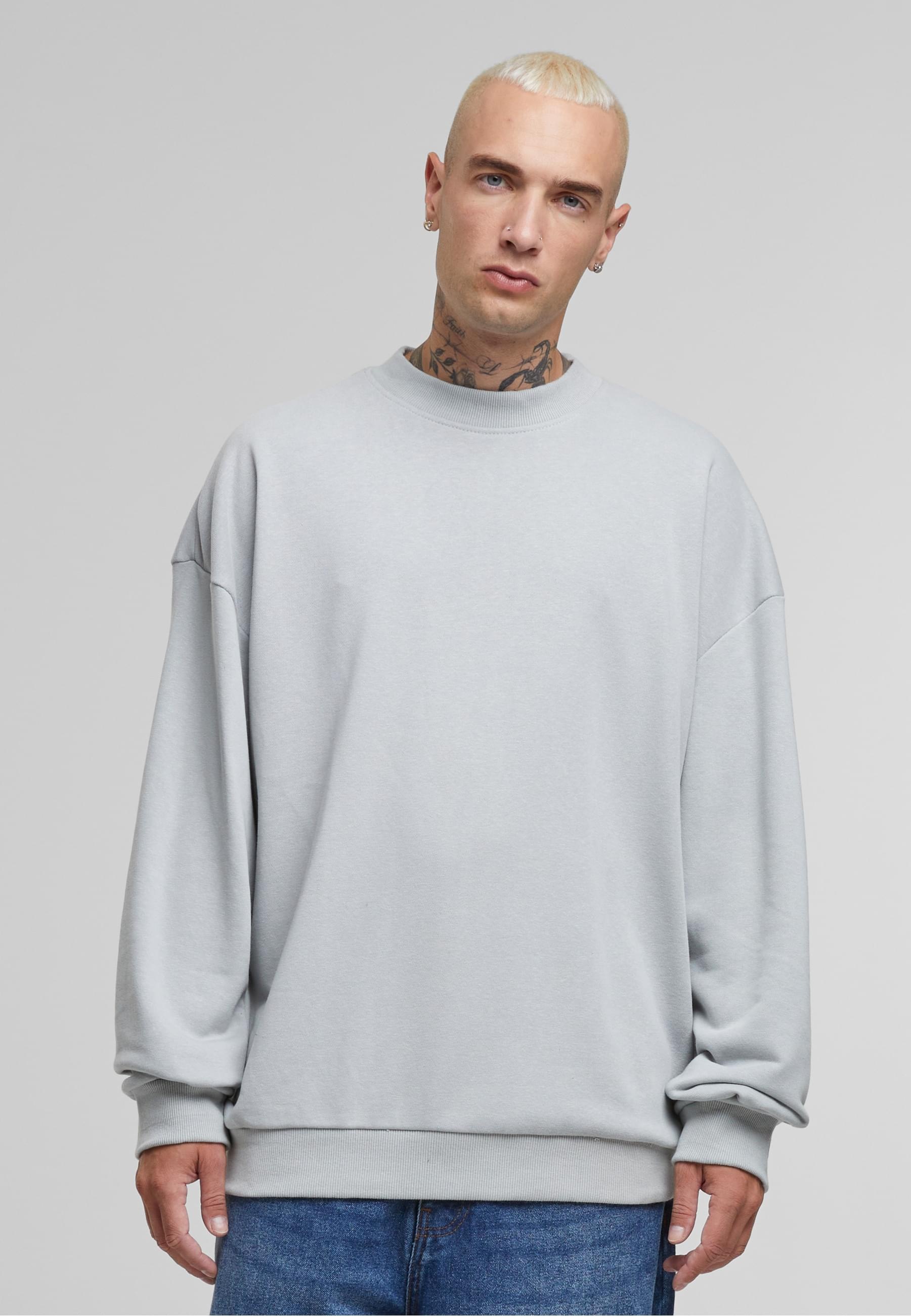 URBAN CLASSICS Rundhalspullover »Urban Classics Light Terry Crew«, (1 tlg.)