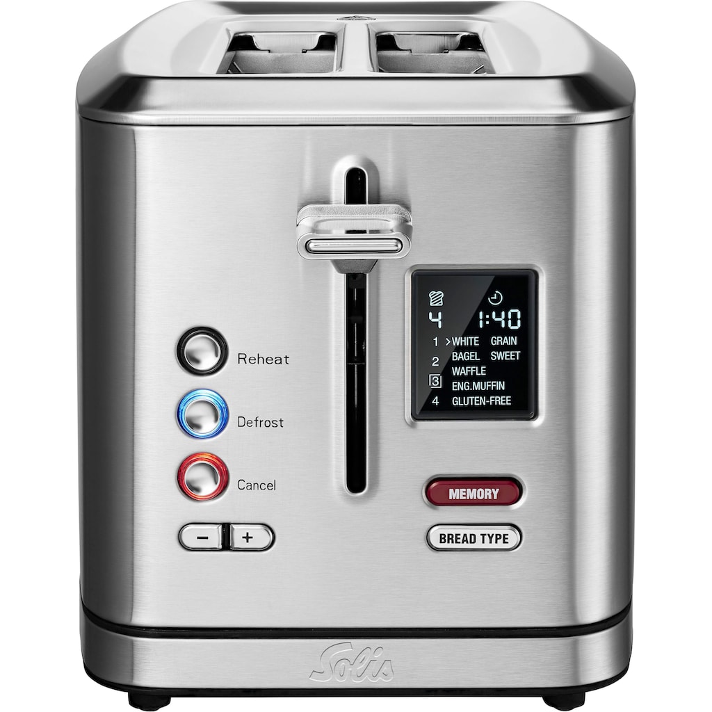 SOLIS OF SWITZERLAND Toaster »Flex Toaster«, 2 Schlitze, für 2 Scheiben, 950 W