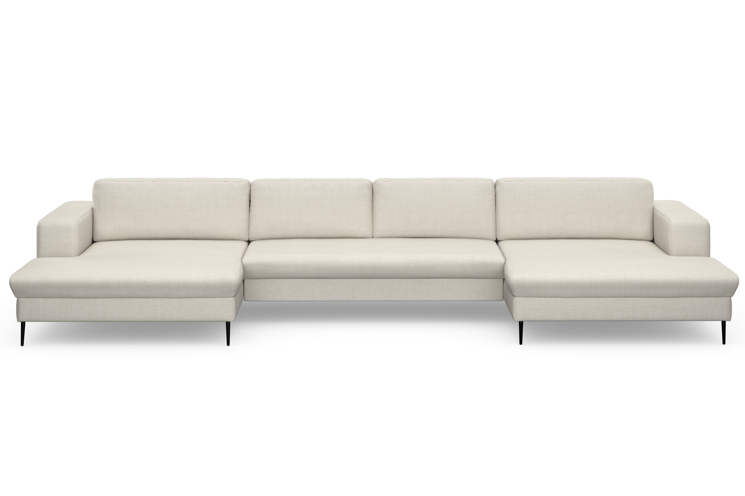 DOMO collection Wohnlandschaft »Modica U-Form«, XXL, in moderner Optik mit, 2 großzügigen Recamieren, auch in Cord