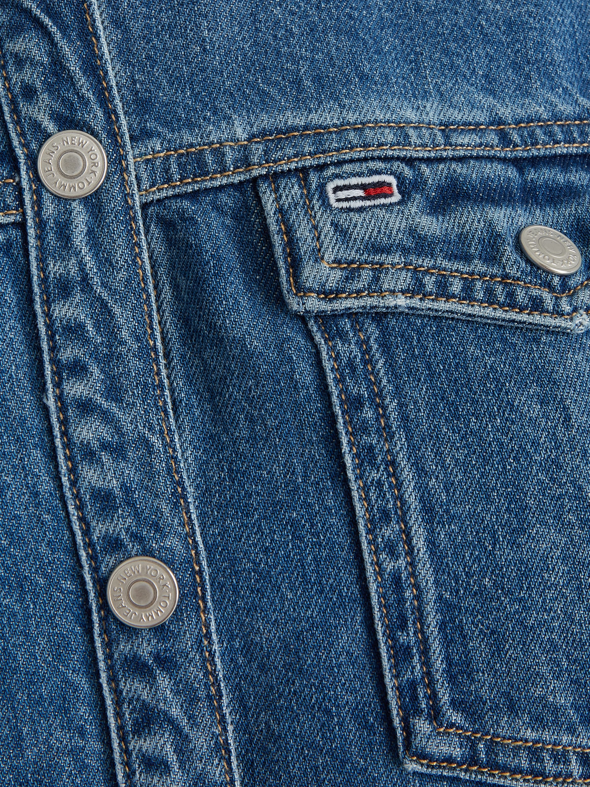 Tommy Jeans Jeanskleid »ALINE LS DRESS AH5032 EXT«, mit Logostickerei  online kaufen | BAUR