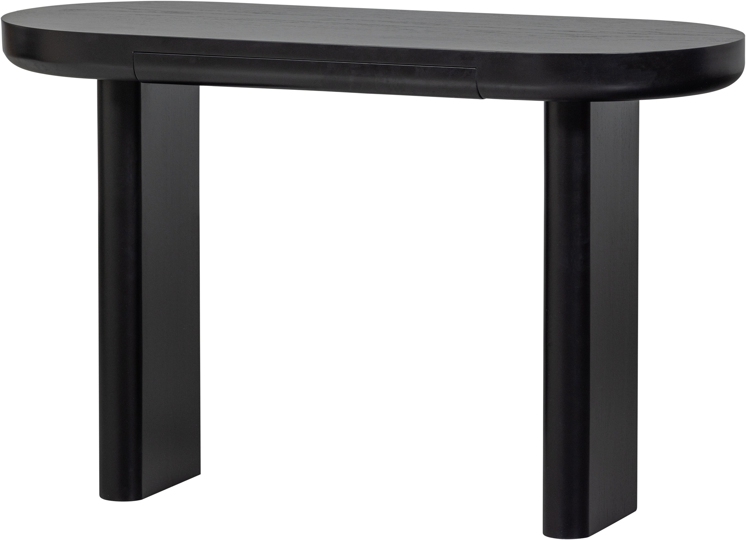 WOOOD Schreibtisch "Mael aus MDF mit Furnierschicht und massiven Holzbeinen 120x50x75 cm" Tragkraft 50 kg, einfach zu montieren, sichtbare Maserung