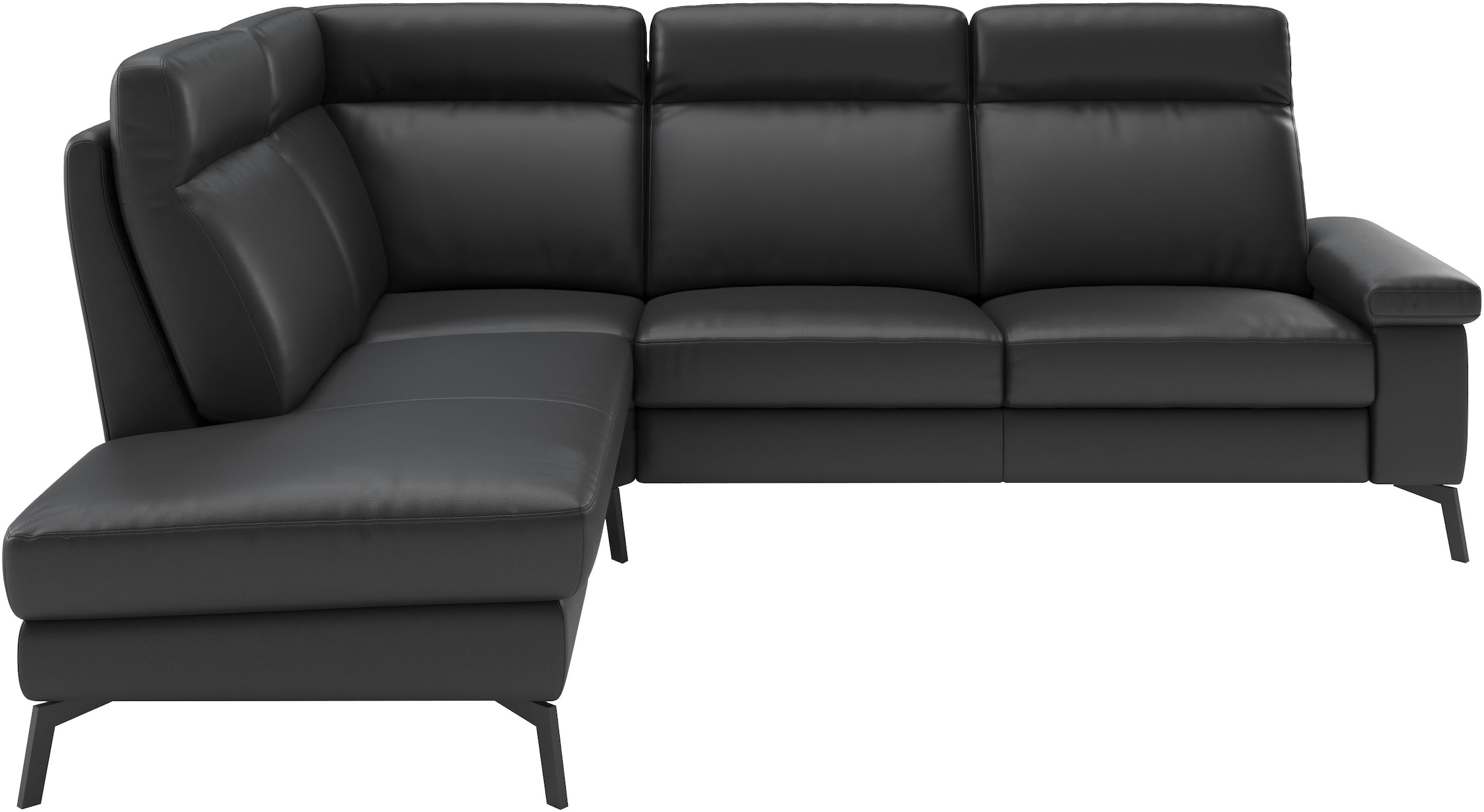Home affaire Ecksofa "Nalani, optionaler Sitzauszug, Breite: 252 cm" Komfortabler Federkernsitz, großzügige Ecke, klappbare Armlehne
