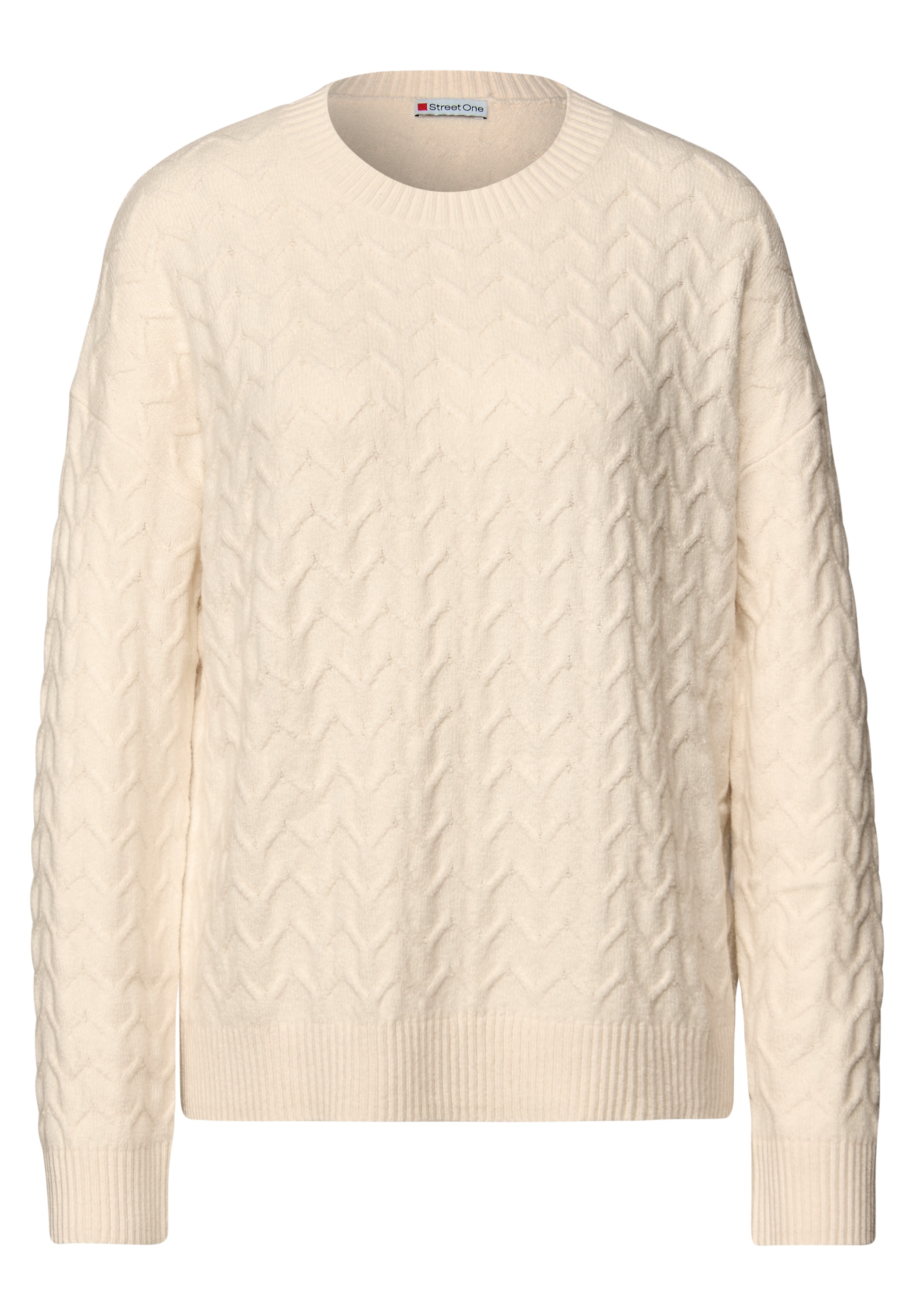 STREET ONE Strickpullover, mit Rundhalsausschnitt