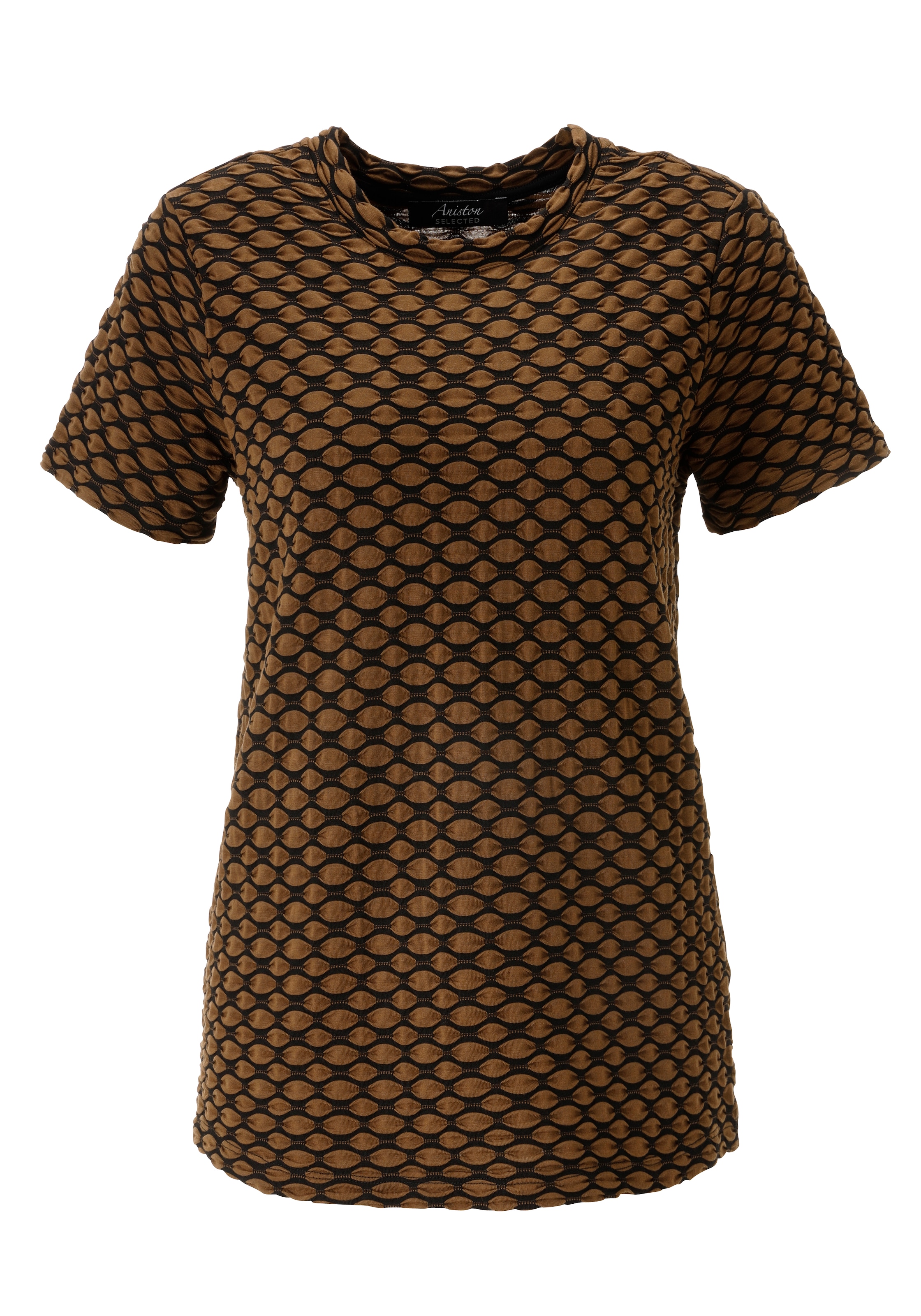 Aniston SELECTED T-Shirt, mit moderner Oberflächenstruktur und Wellenmusterung - NEUE KOLLEKTION
