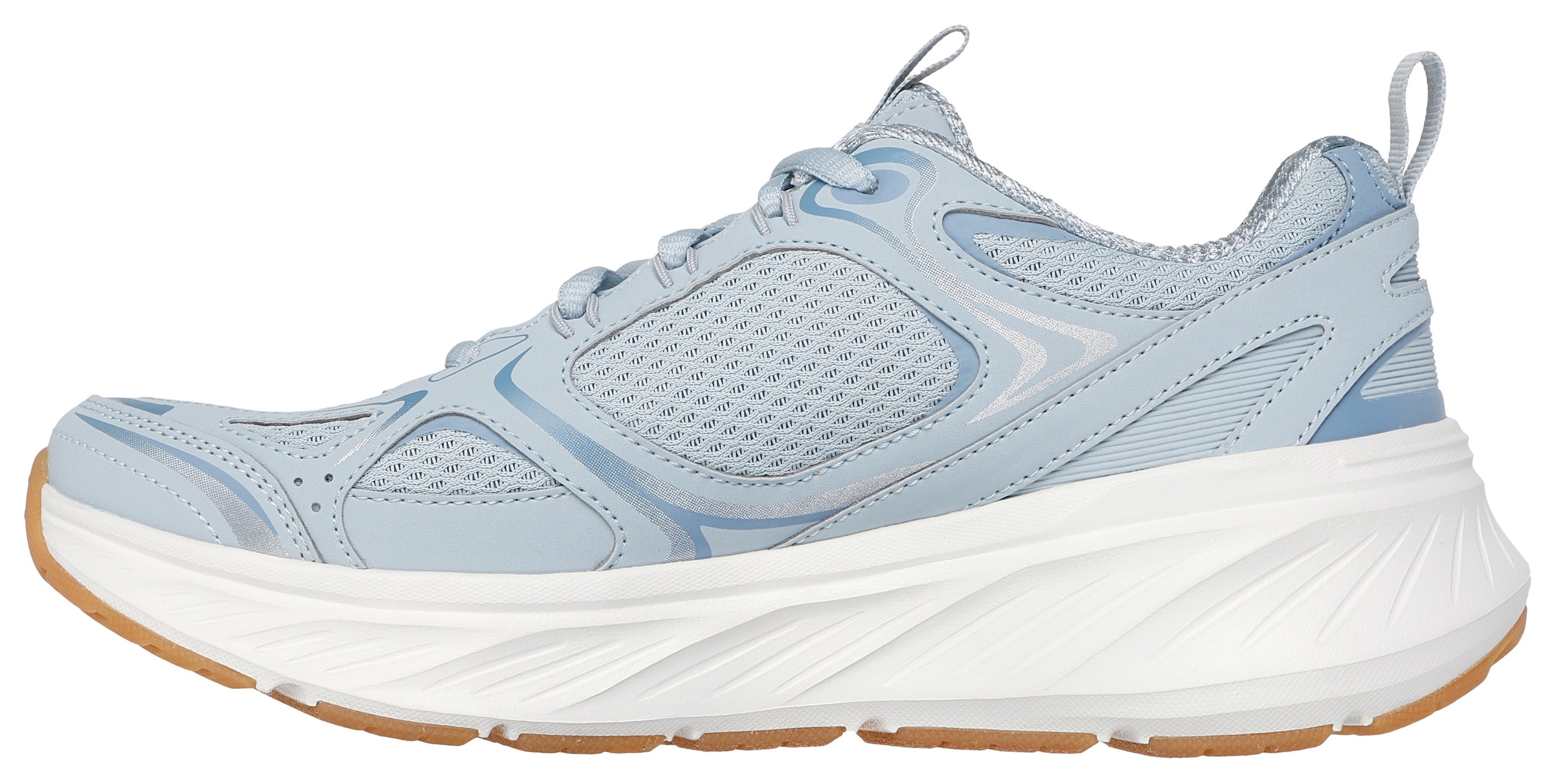 Skechers Sneaker »EDGERIDE-SILVER ECLIPSE«, Retro Sneaker, Schnürschuh mit Metallic-Besätzen