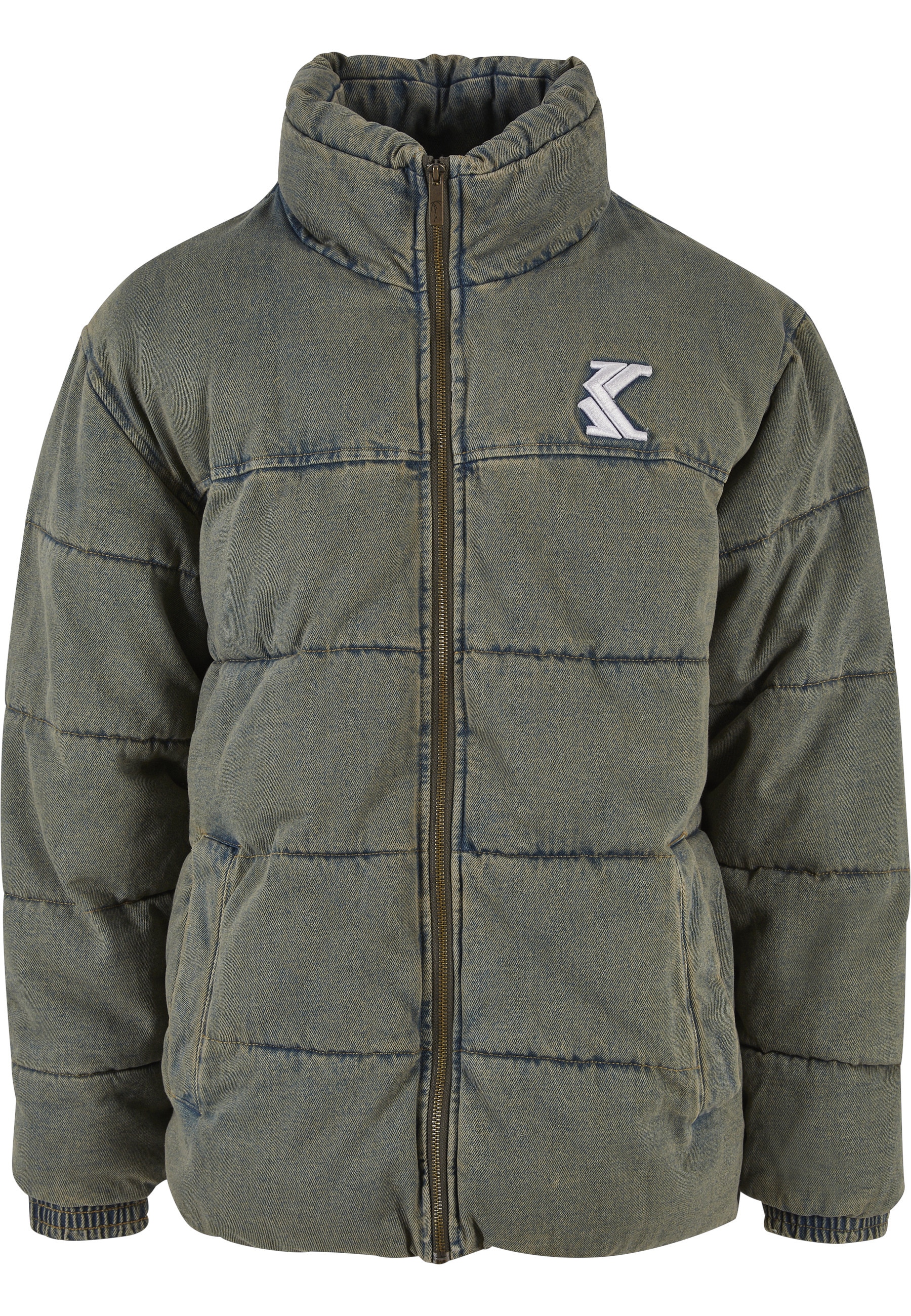 Karl Kani Winterjacke "Karl Kani Herren KM224-019-1 KK OG Denim Puffer Jacket" 1 Stk. tlg. ohne Kapuze