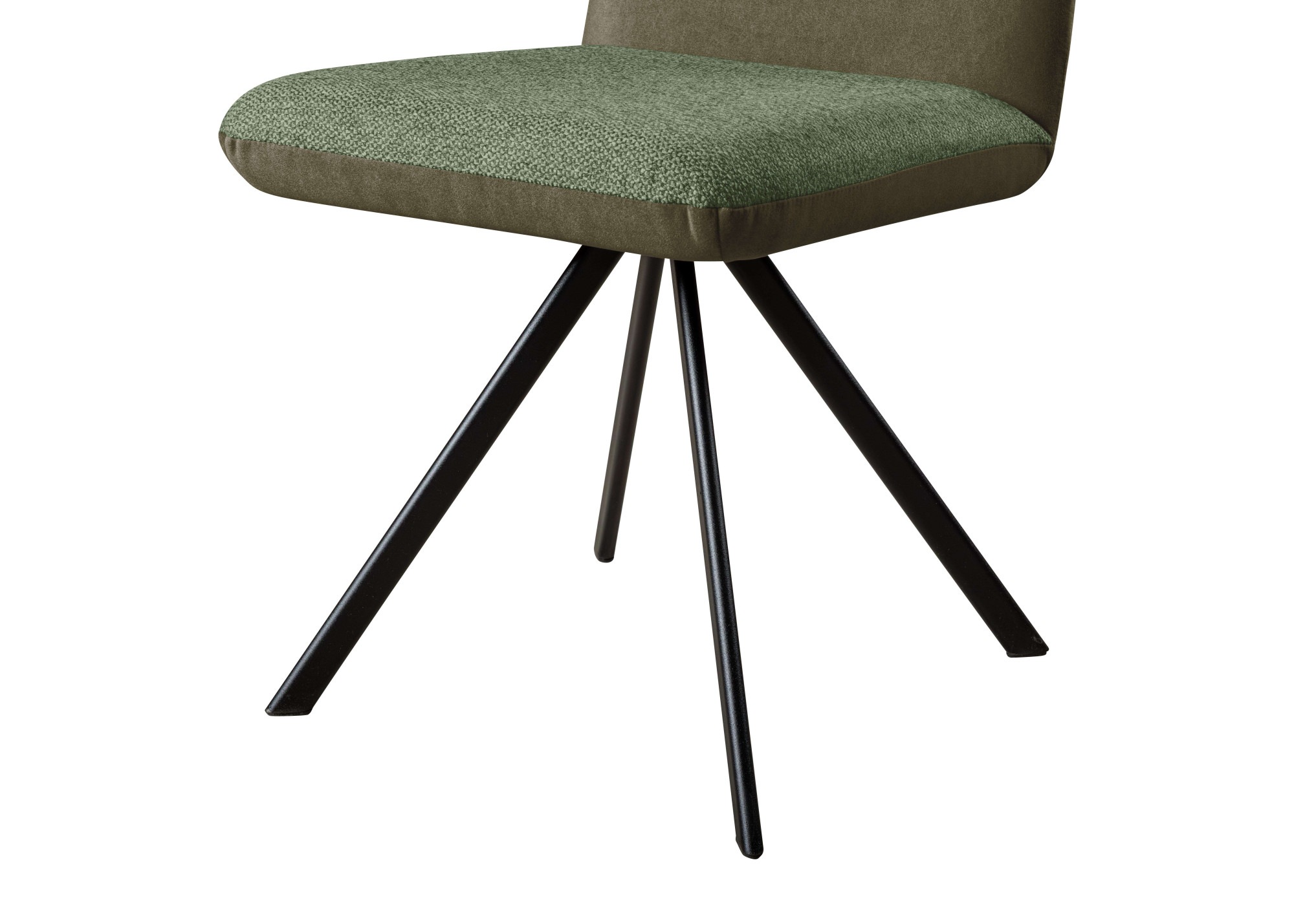 OTTO home Esszimmerstuhl »Gabi Polsterstuhl, Küchenstuhl, 4-Fußstuhl« () Gestell aus matt-schwarzem Flachmetall, stabil, 2-Stoff-Design