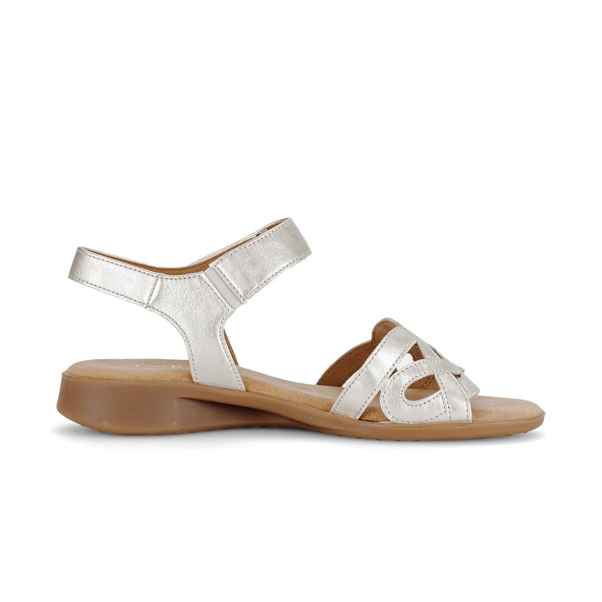Riemchensandale GABOR "Riemchensandale", Damen, Gr. 37,5, silber, Schuhe Riemchensandale 2