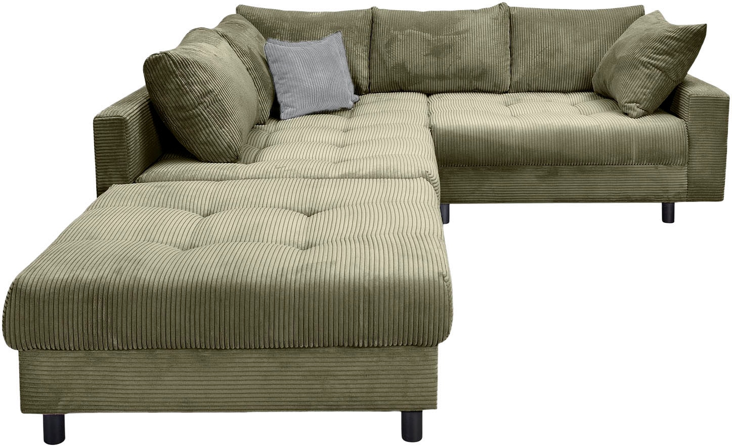 COLLECTION AB Ecksofa "Toni L-Form, B: 215 cm" mit Hocker & 2 Zierkissen, F günstig online kaufen
