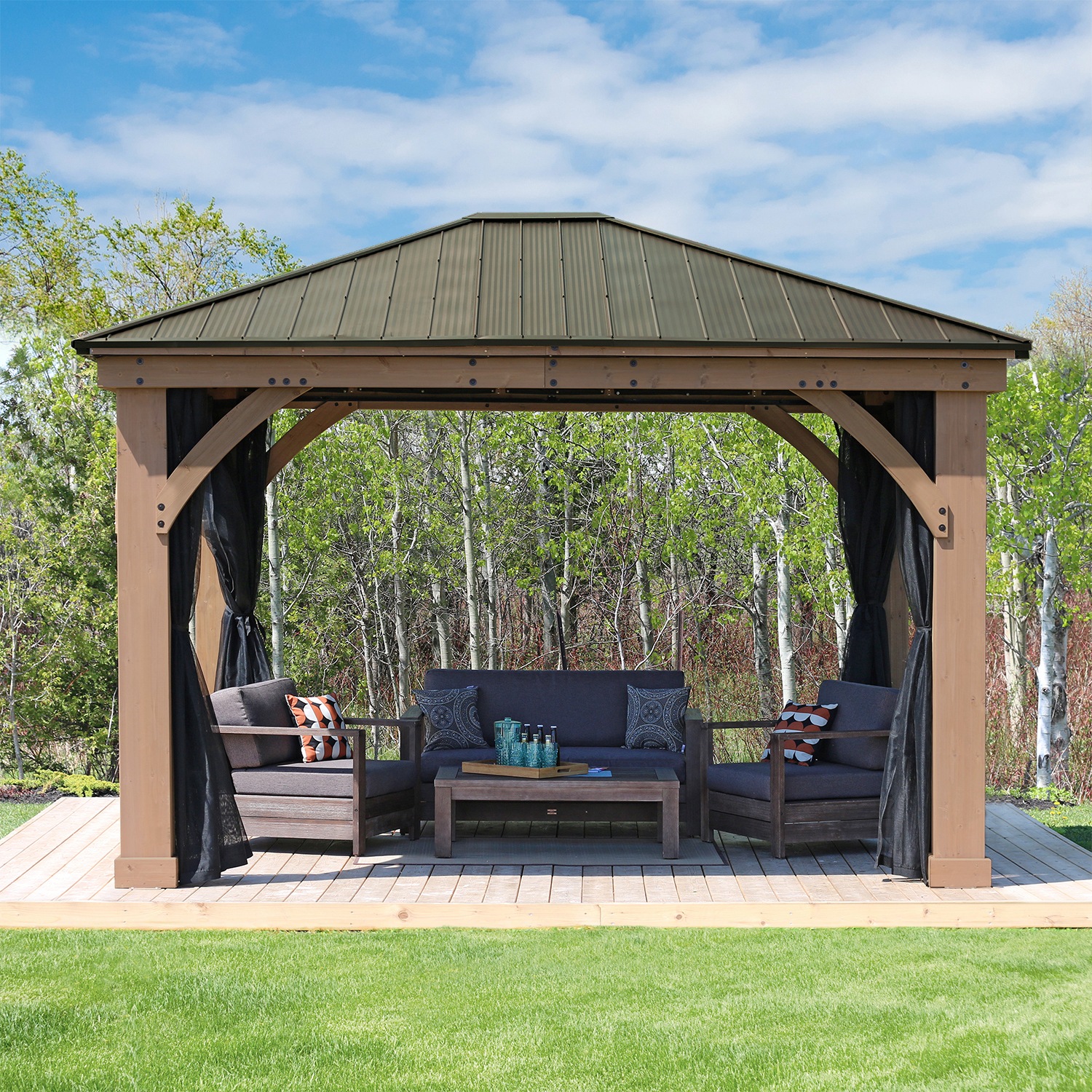 Pavillonseitenteil WESTMANN, grau, Polyester, Pavillonseitenteile, "Devon"