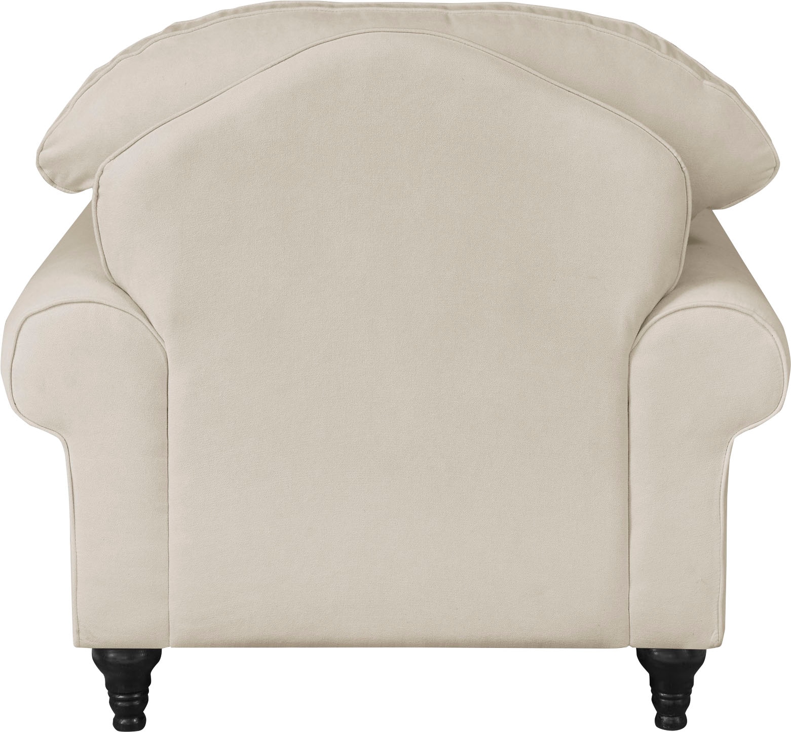 OTTO home Sessel »Westminster, Set in hochwertigem Microfaserbezug, 5 Farben verfügbar« Set, 1Sessel, 1 Hocker, 2 Stk. tlg. Enthält Sessel & Hocker, Federkern-Polsterung, gedrechselter Fuß