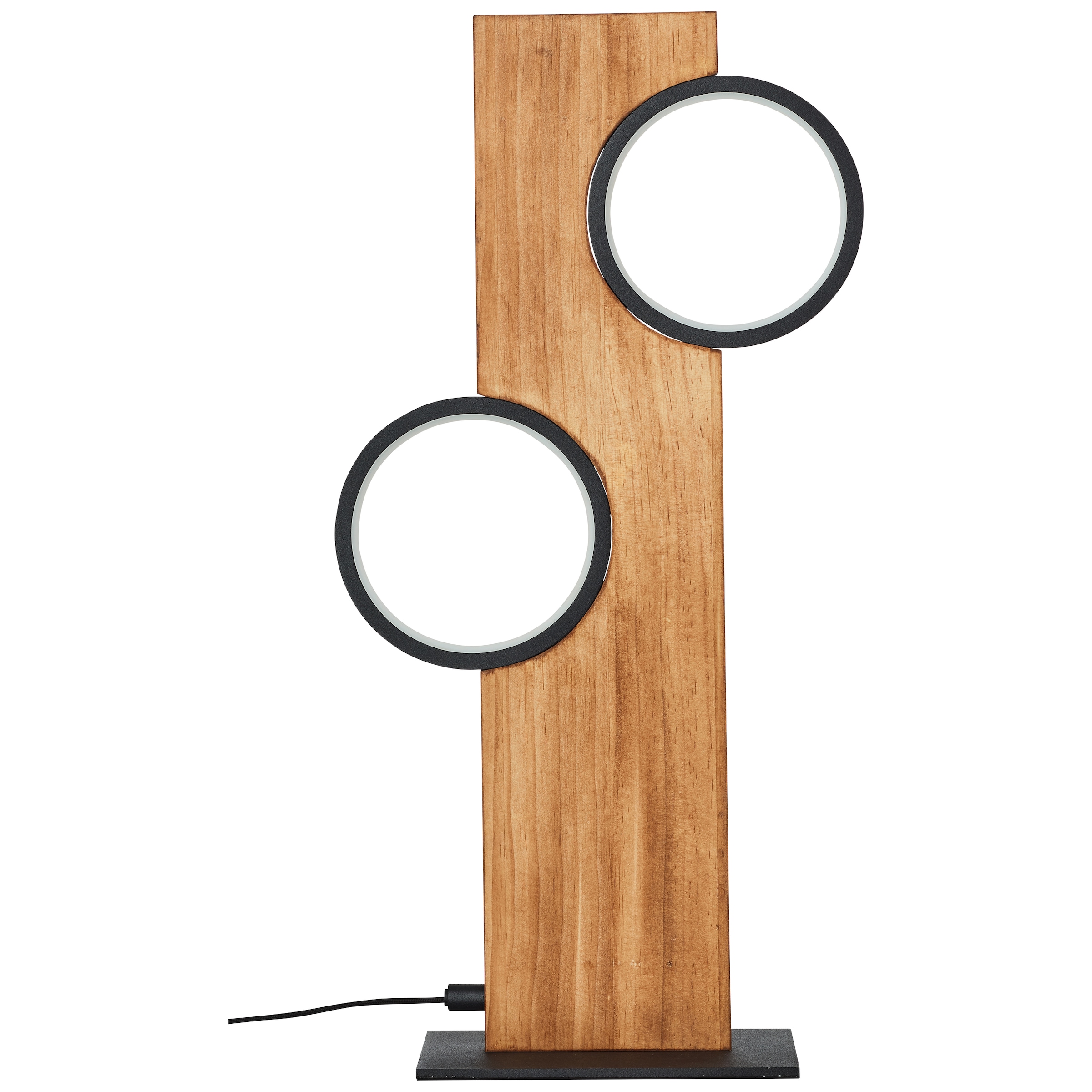 Brilliant LED Tischleuchte »Cheesy«, 50 cm Höhe, 1300 lm, 3000K, Holz/Metall, natur/schwarz