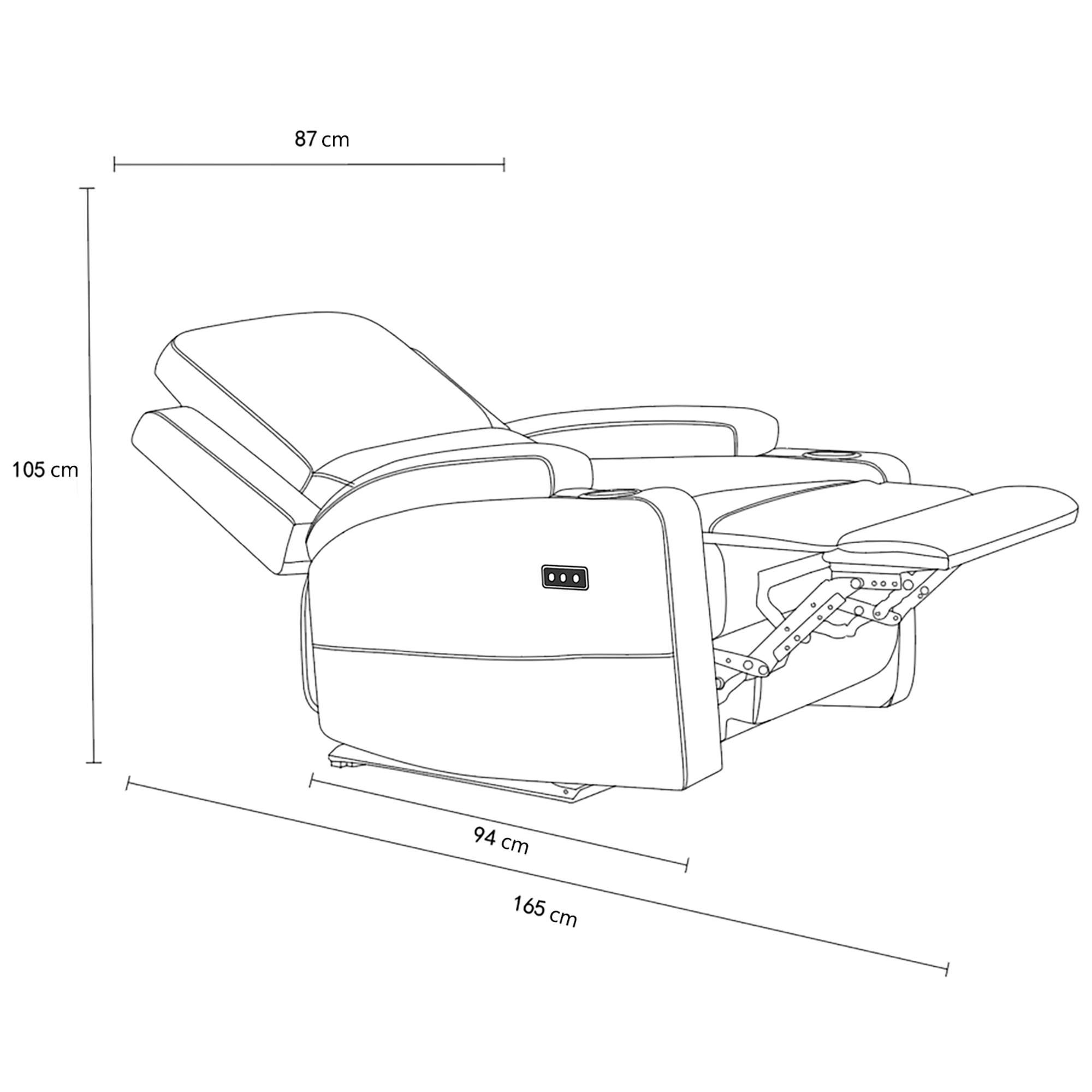 OTTO home Relaxsessel »NAPORI Lederoptik, Kinosessel, Multimedia-Sessel« TV-Sessel mit manueller u elektrischer Relaxfunktion u. Getränkehalter