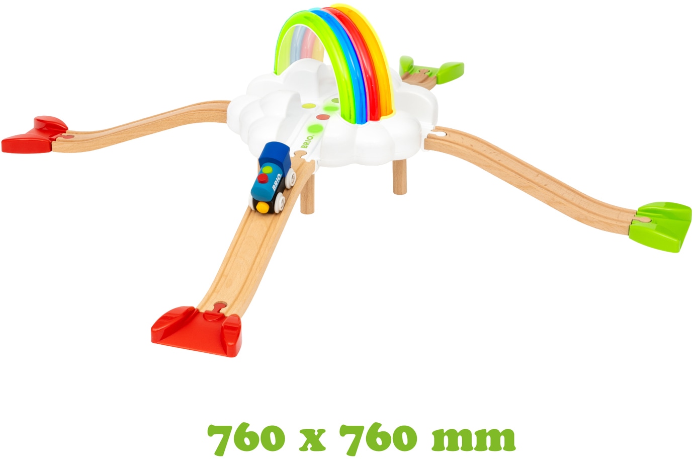 BRIO® Spielzeugeisenbahn-Lokomotive »Mein erstes BRIO® Bahn Regenbogen-Set«, (Set), mit Leucht- und Soundeffekten, FSC®- schützt Wald - weltweit