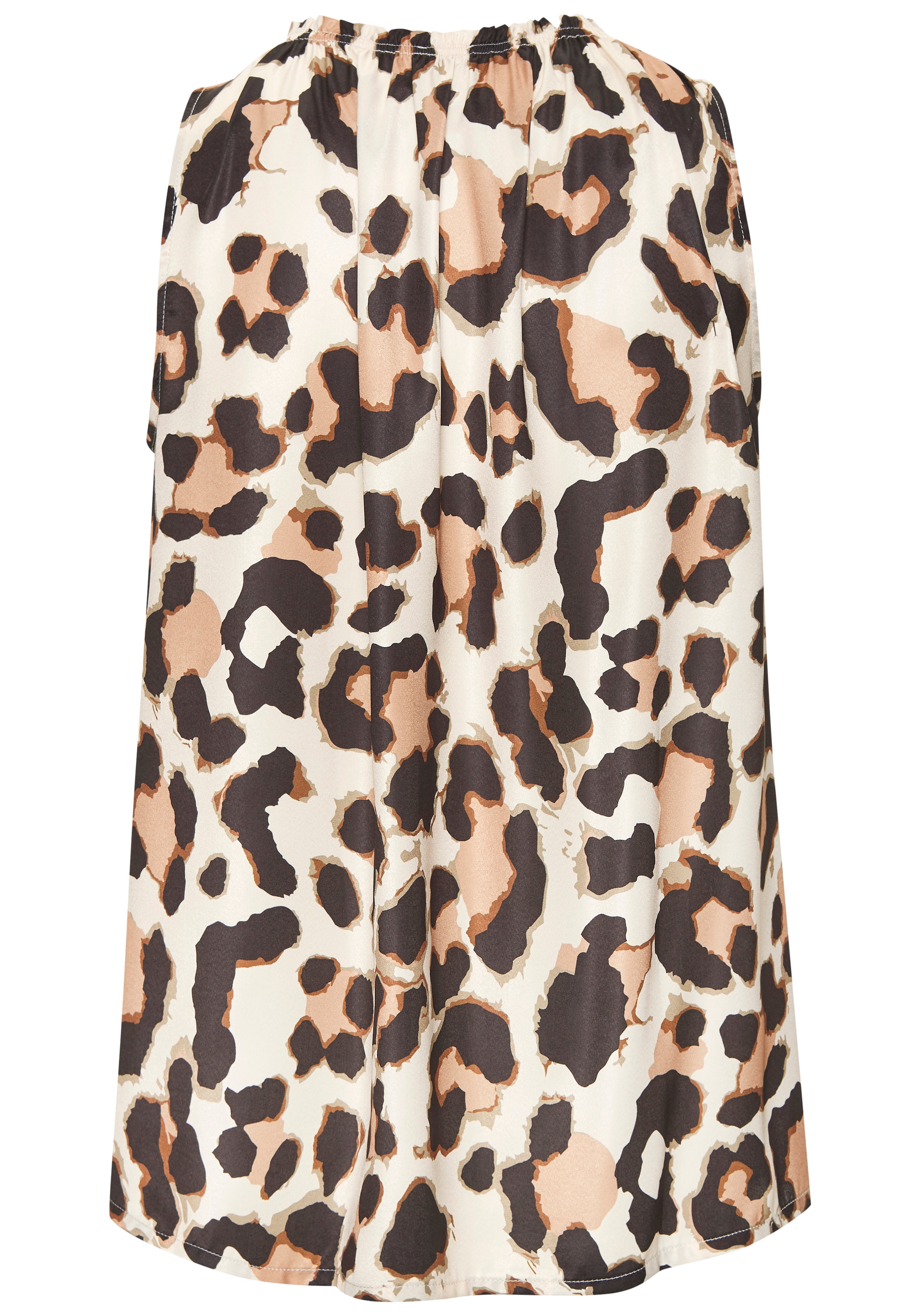 LASCANA Blusentop, aus Satin mit Leoprint, elegantes Top
