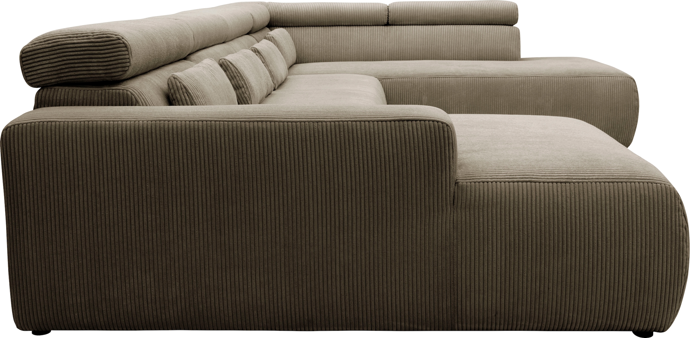 DOMO collection Wohnlandschaft Brandon viele Bezugsarten, incl. Nierenkissen, mit Kopfteilverstellung, wahlweise Sitztiefenverstellung