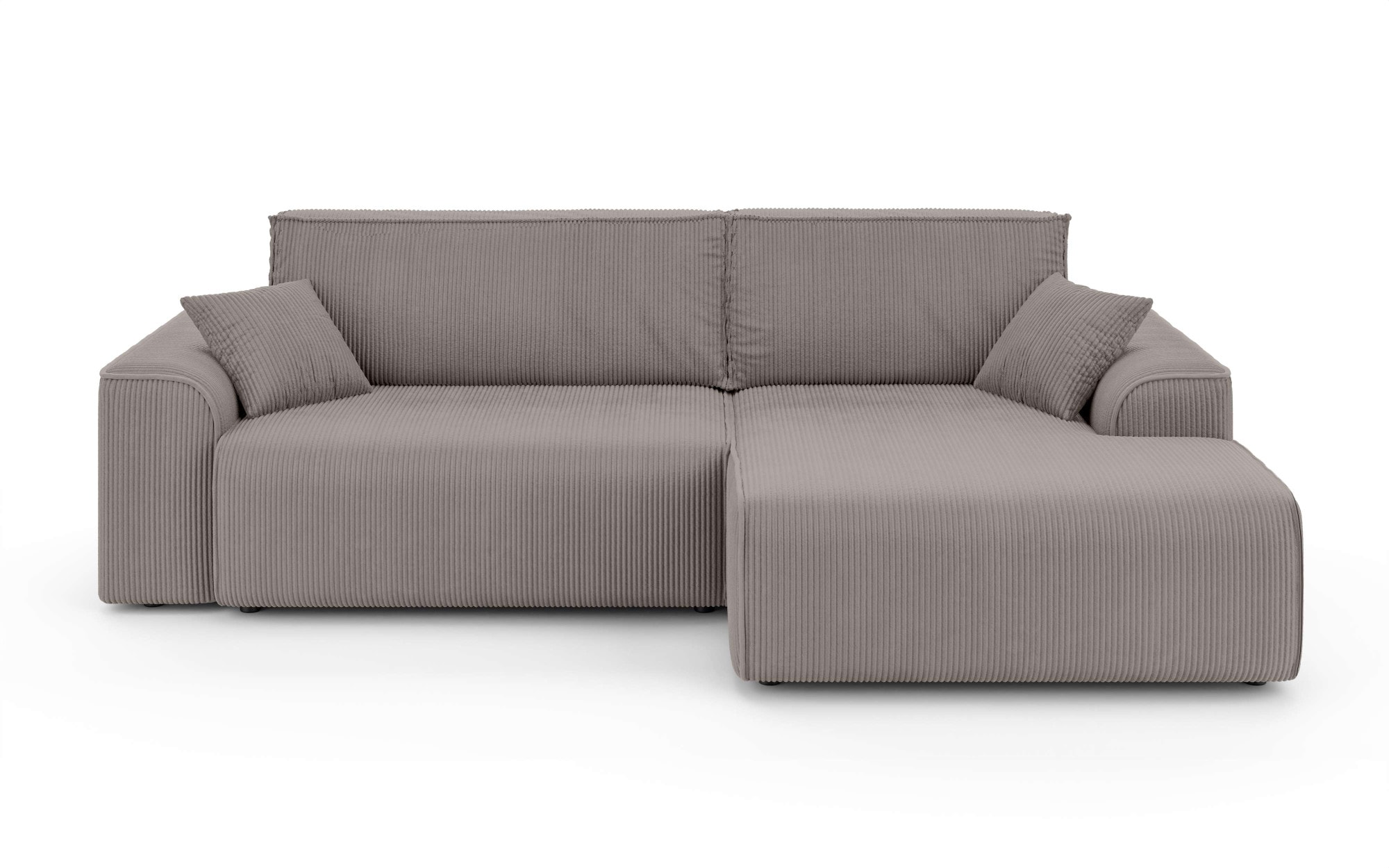 Home affaire Ecksofa »Santenay mit Bettfunktion und Bettkasten, Maße: B/T/H 266/164/90 cm«, L-Form mit Wellenfederung, Schlaffläche: 140x213 cm, auch in Cord