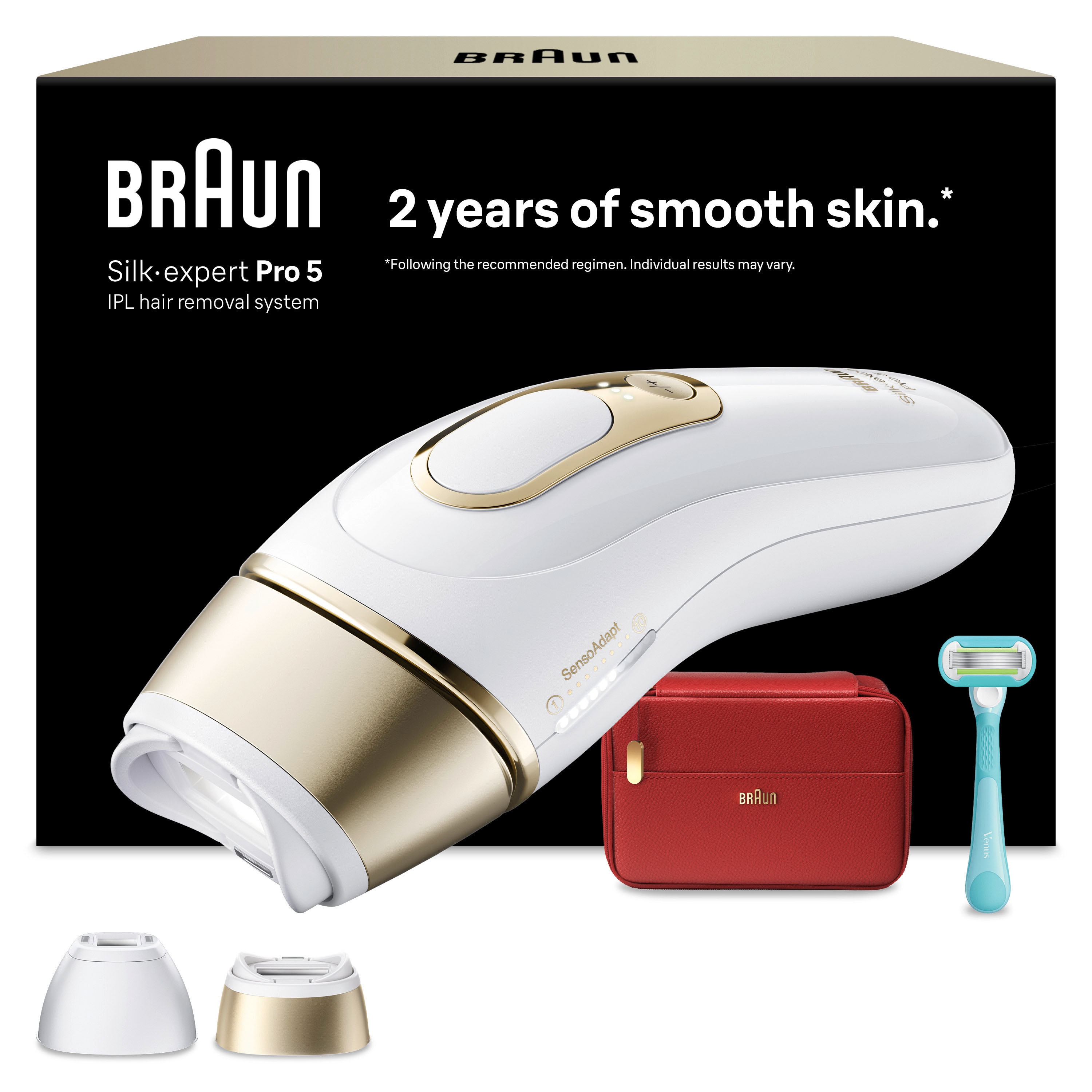 Braun IPL-Haarentferner "Silk-expert Pro 5 PL5221 (Modell 2026) PL5157 (Modell 2025)" 400.000 Lichtimpulse Skin Pro 2.0 Sensor
