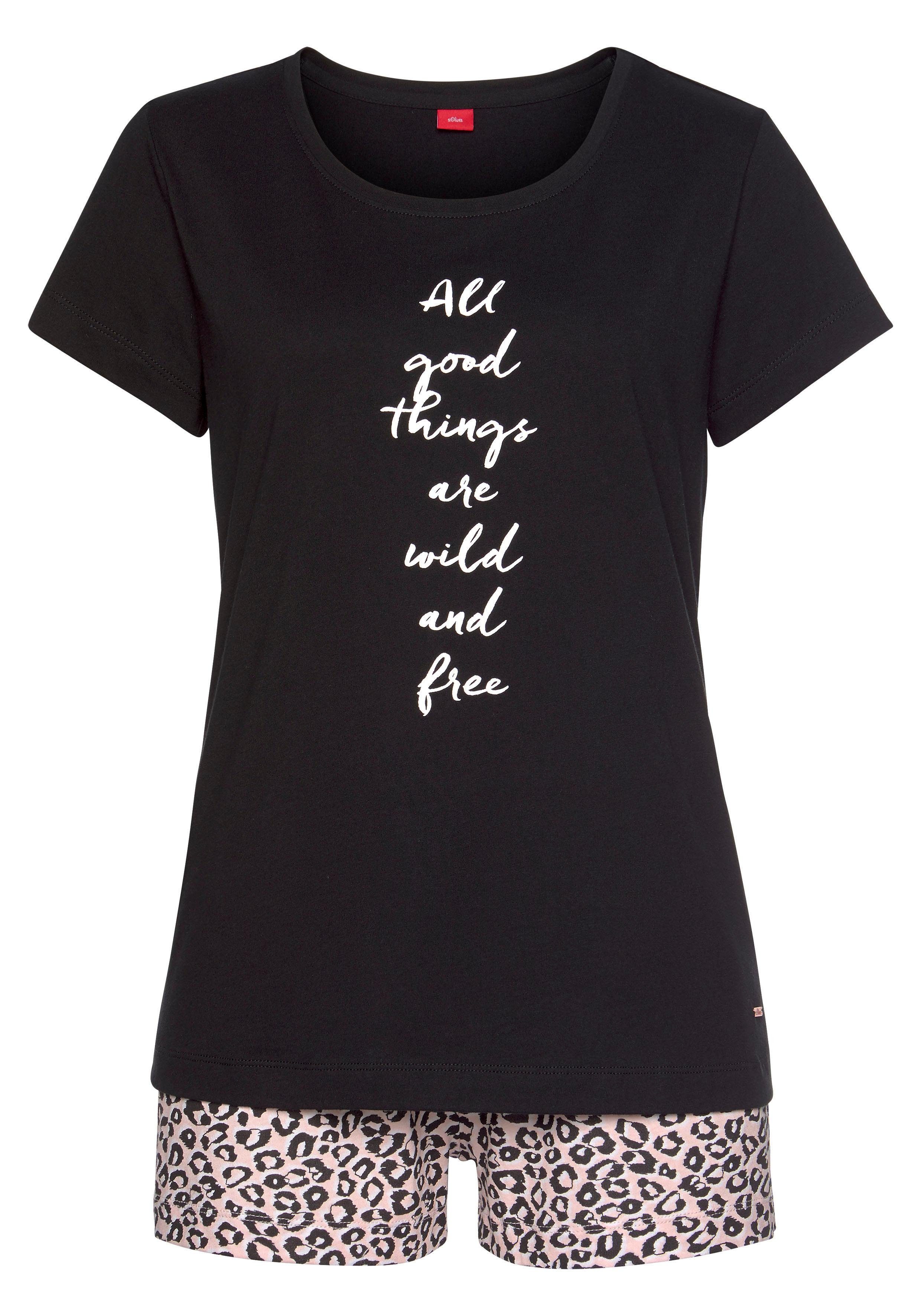 s.Oliver Shorty 2 Stk. tlg., mit Leo-Print günstig online kaufen