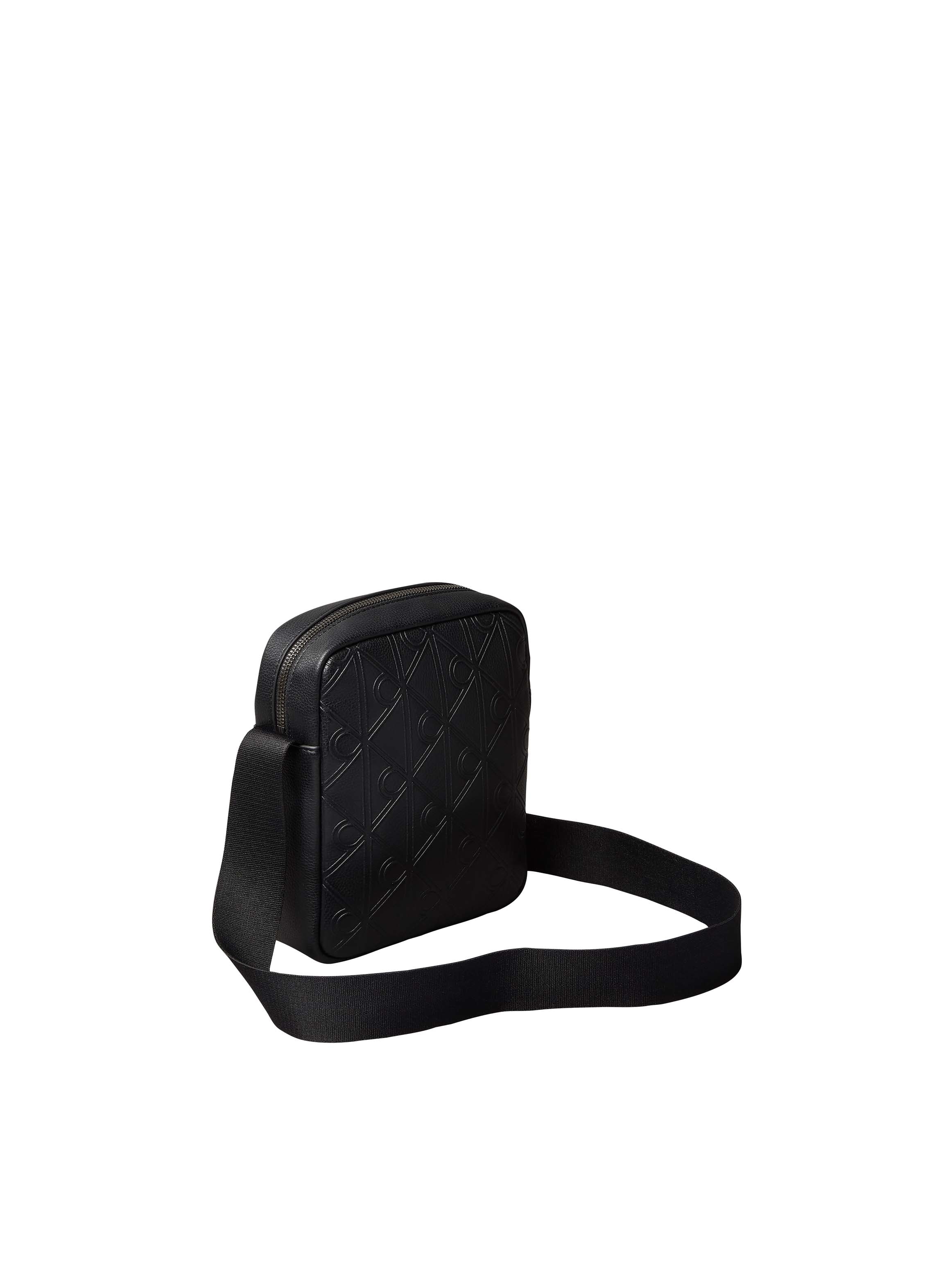 Calvin Klein Umhängetasche »EMBLEM AOP DEBOSS REPORTER« Unisex Mini Bag, Body Bag, Schultertasche mit CK-Logoprägung