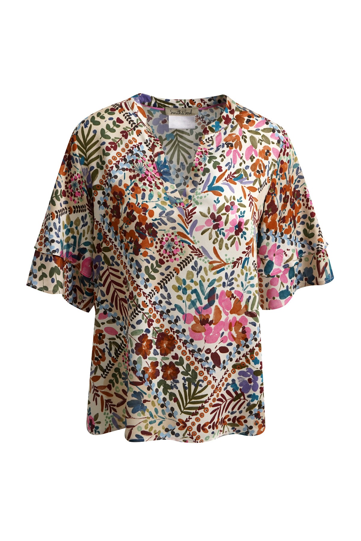 Smith & Soul Kurzarmbluse mit All Over Print