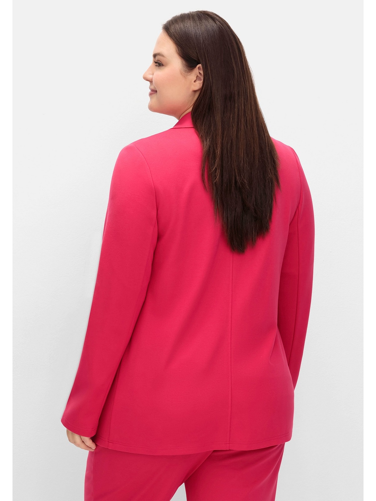Sheego Sweatblazer »Große Größen«, aus Milano-Ripp, mit Reverskragen