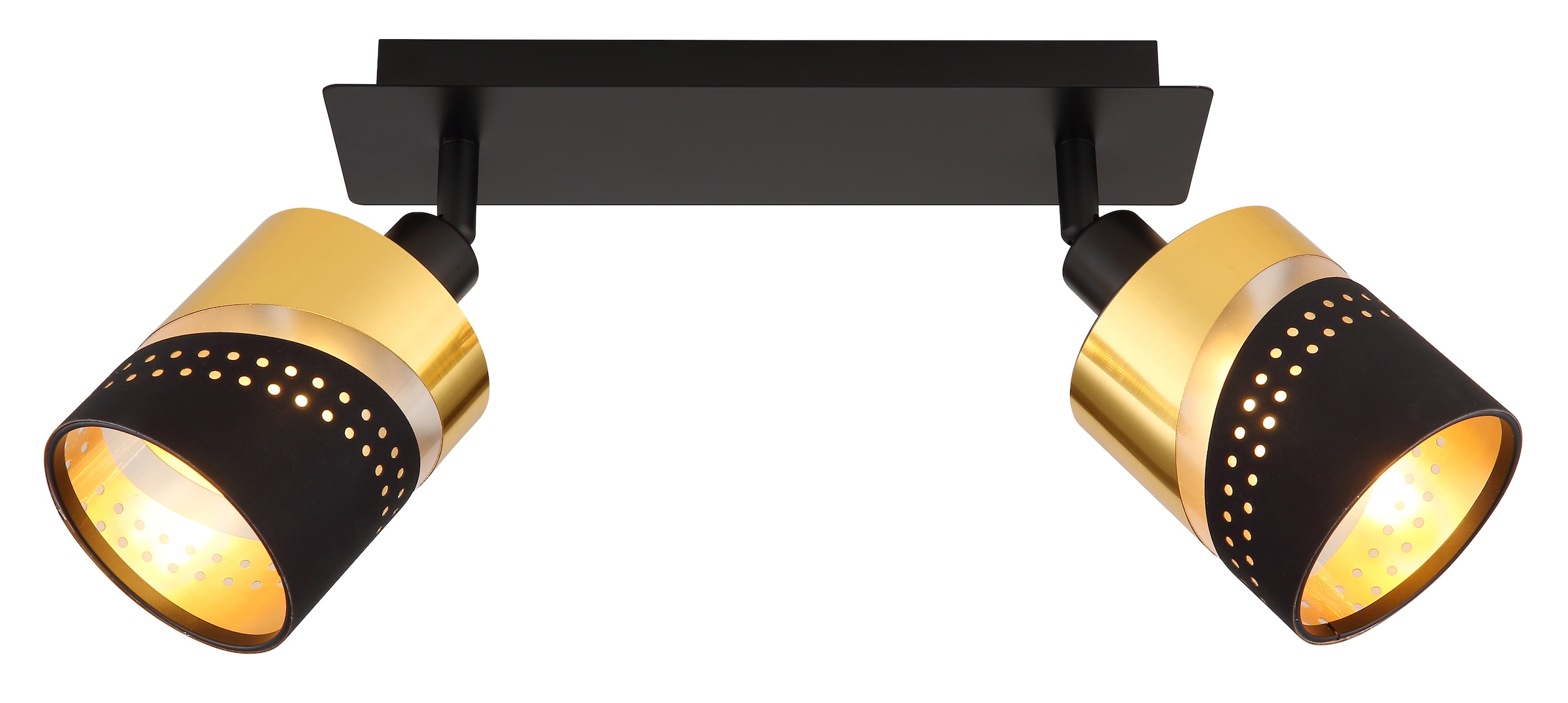 GLOBO LIGHTING Deckenstrahler »OR«, Leuchtmittel E14 | ohne Leuchtmittel, Deckenspot/schwarz/goldfarben/Flur/Wohnzimmer/Schlafzimmer