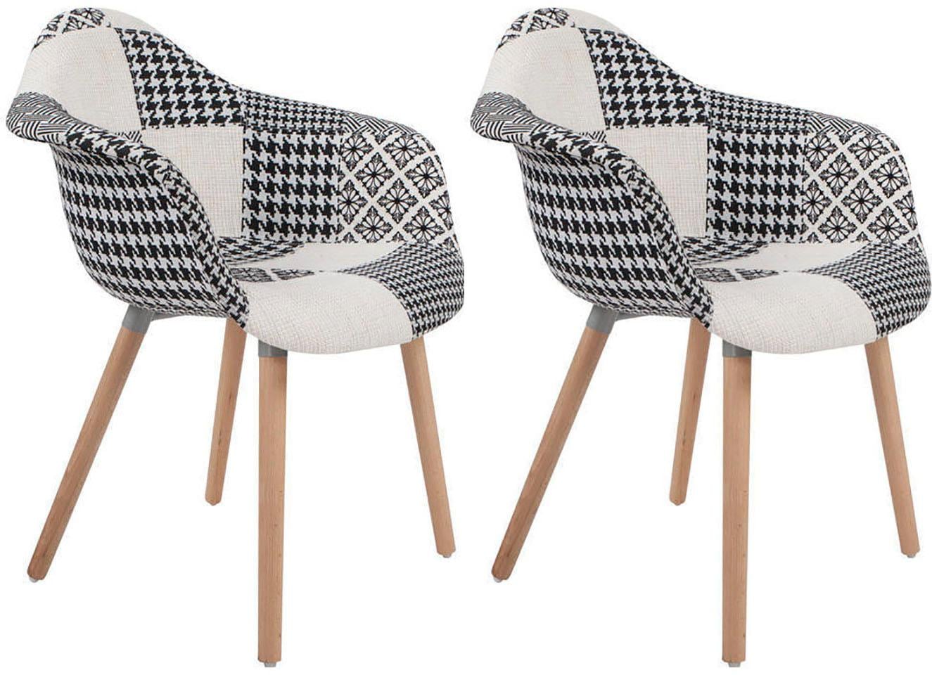 Kayoom Polsterstuhl "Stuhl Dave 110 2er-Set Multi, bequemer Stuhl mit Patch günstig online kaufen