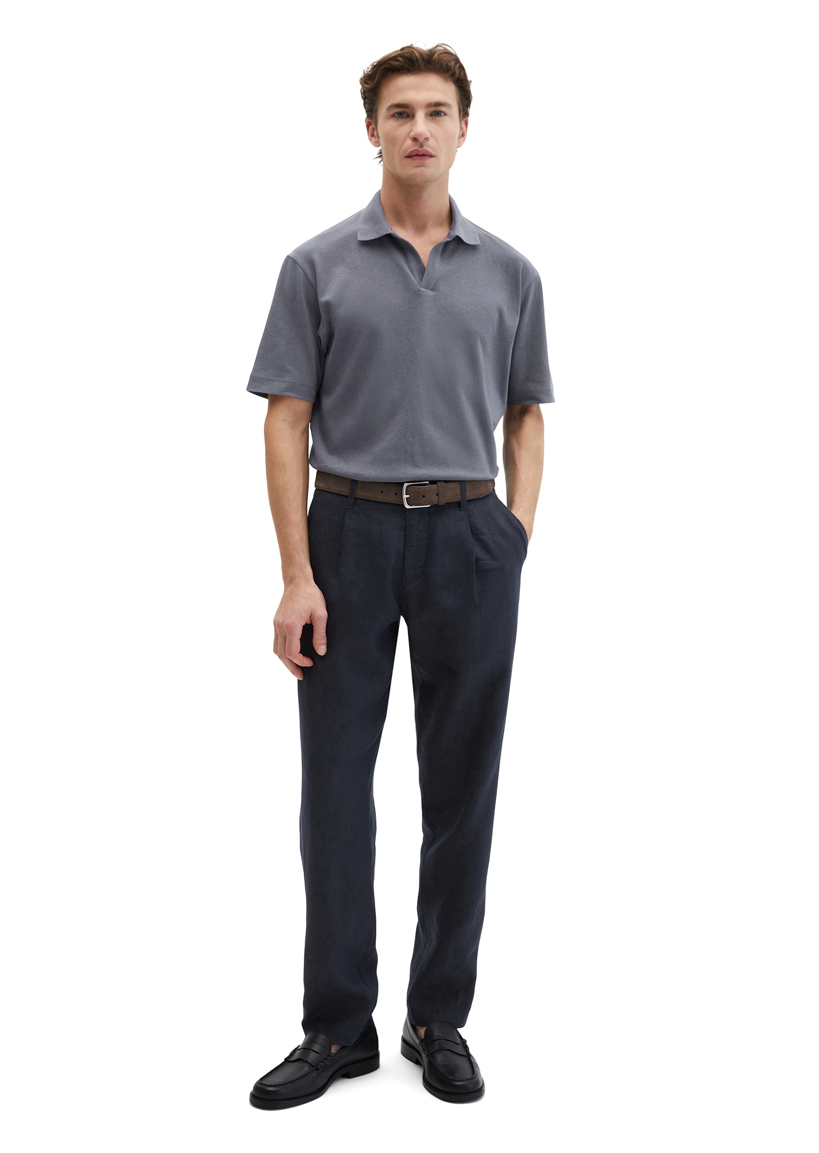 Marc O'Polo Poloshirt »aus Baumwoll-Leinen-Mix«