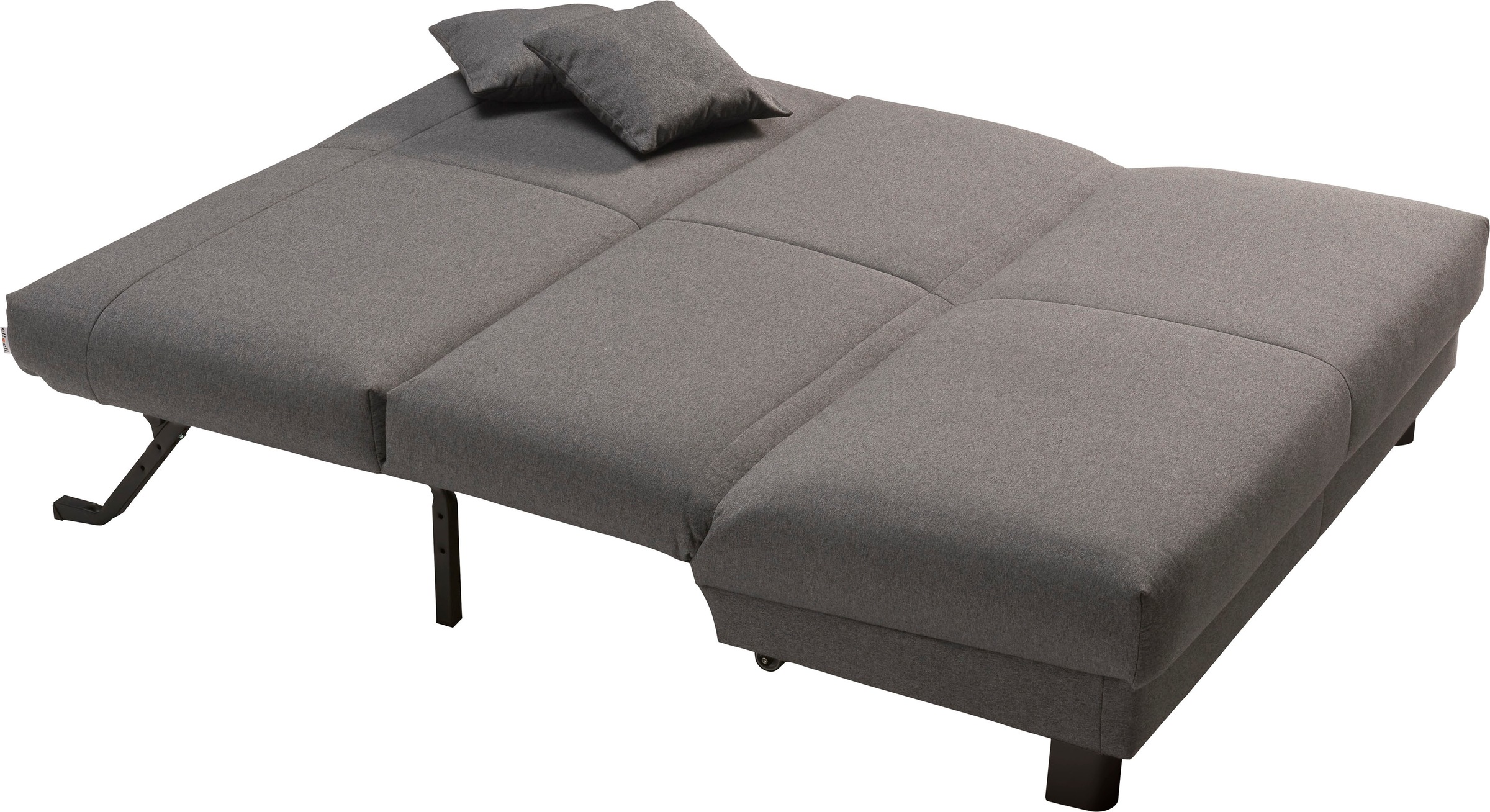 ell + ell Schlafsofa »Enny«, Liegefläche Breite 155 cm, Liegehöhe 45 cm, Füße schwarz, Rückenlehne