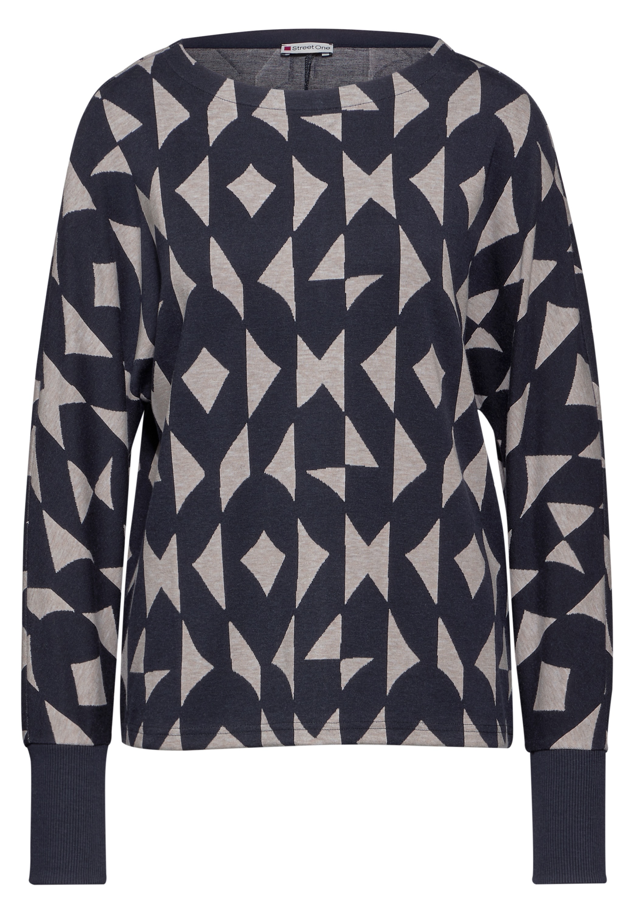 STREET ONE Langarmshirt, mit U-Boot-Ausschnitt
