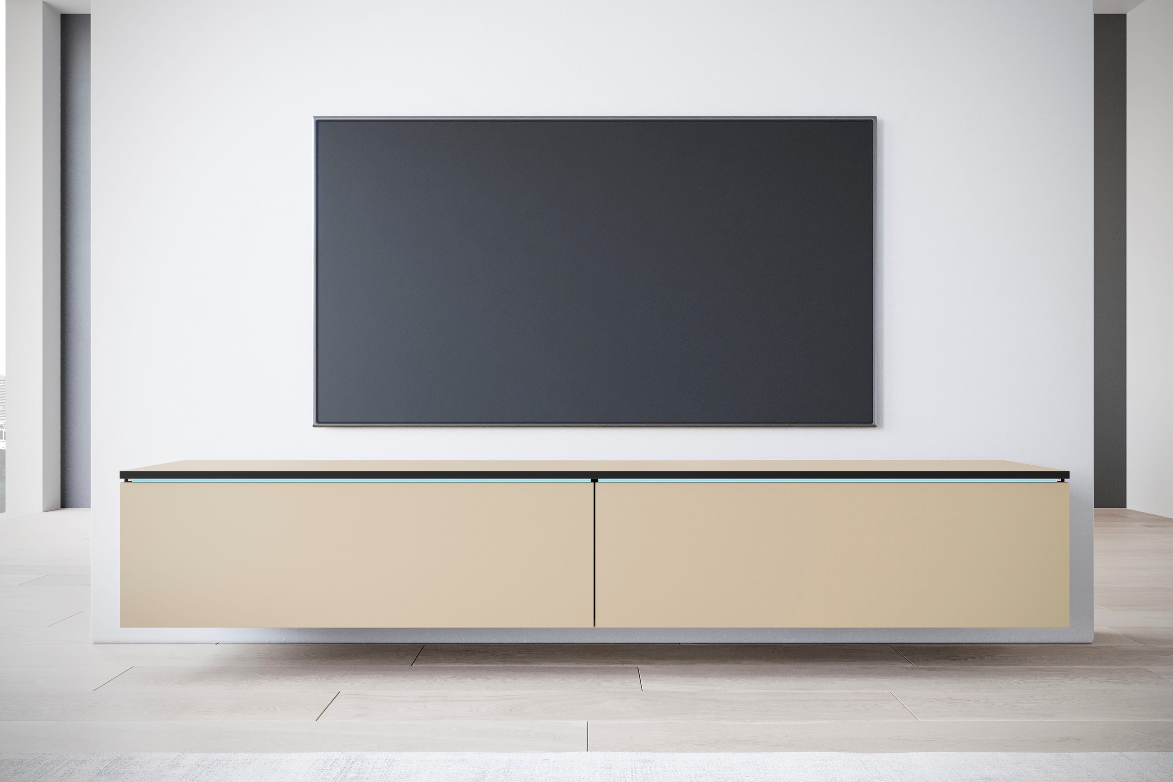 INOSIGN Lowboard »LOWBOARD VERA«, moderne grifflose TV-Board, TV-Schrank 180 cm, stehend und hängend