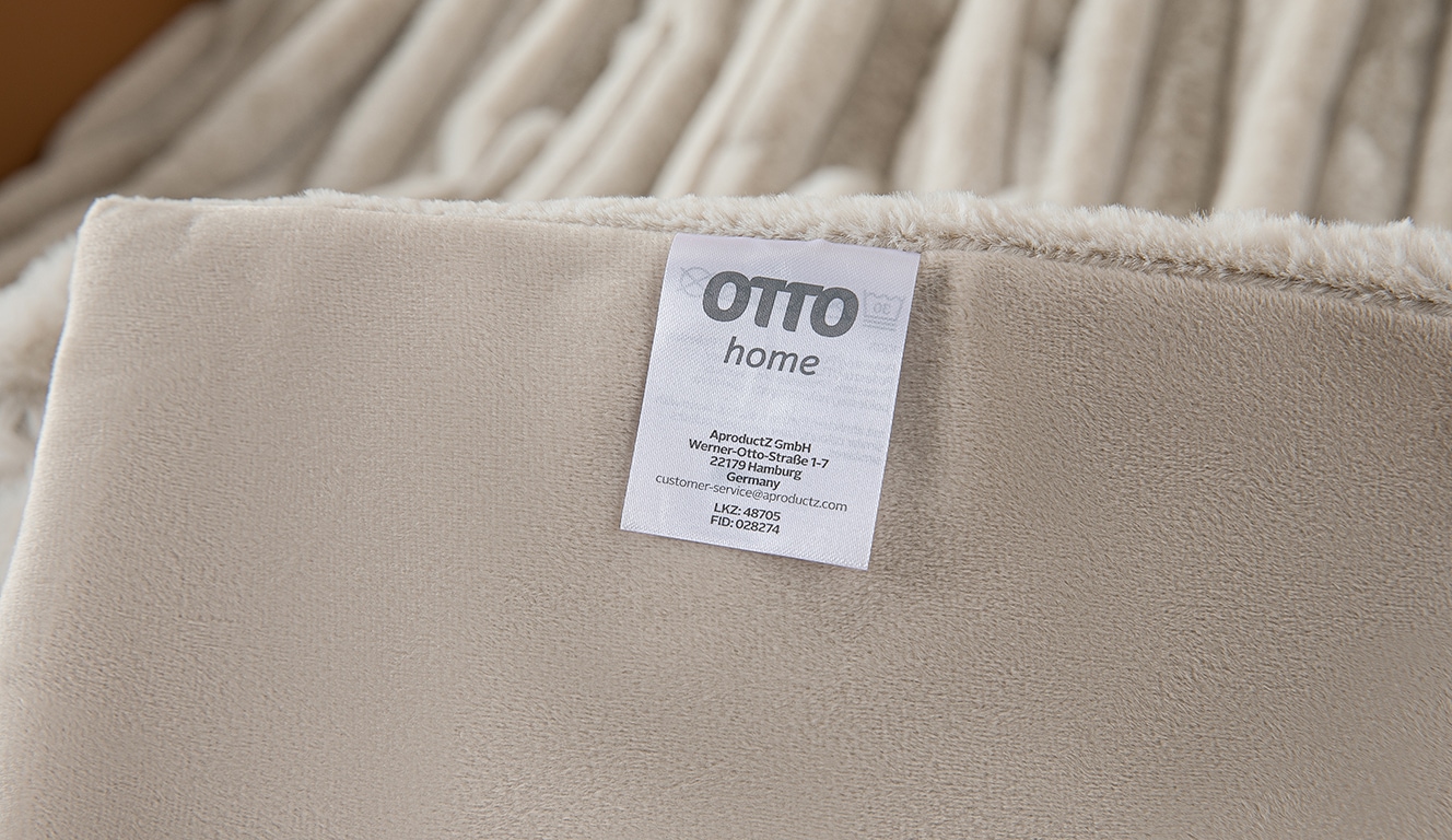 OTTO home Wohndecke »Milara Premium, hochwertige Qualität, flauschige Tagesdecke« hochwertige, flauschige Wohndecke, Tagesdecke, Premium 350g/m²