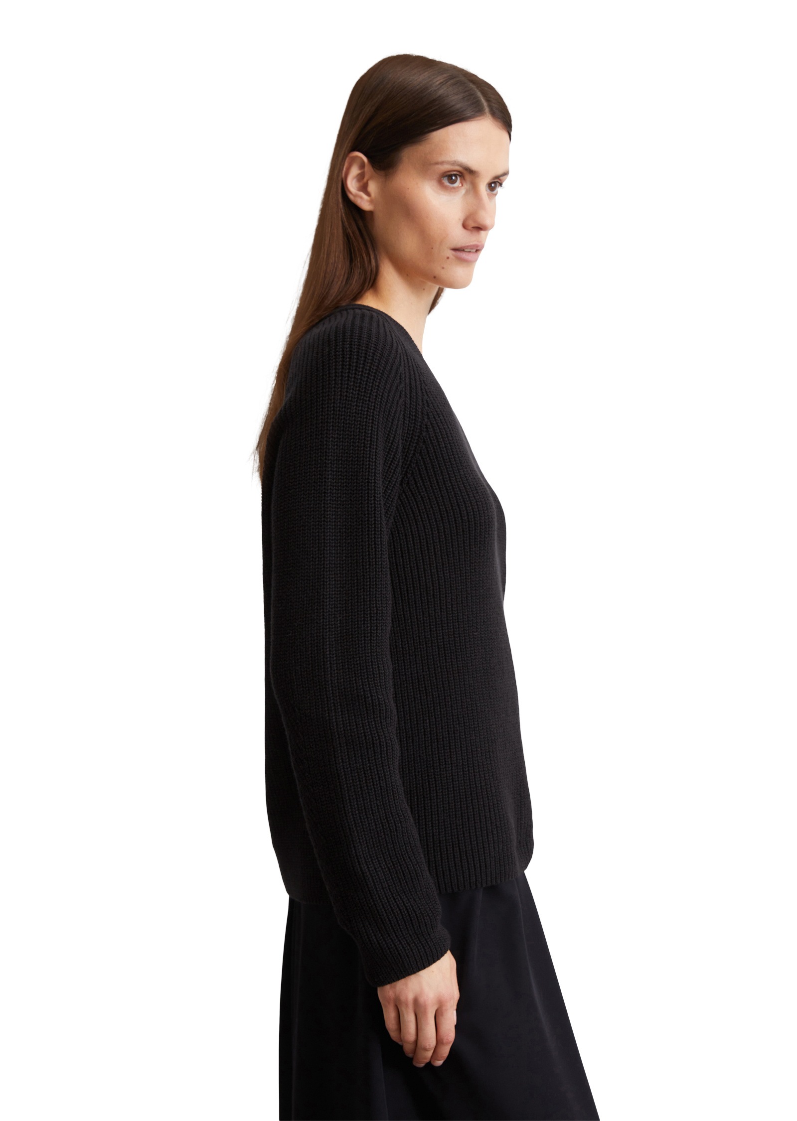 Marc OPolo V-Ausschnitt-Pullover "aus softem Baumwoll-Garn" günstig online kaufen