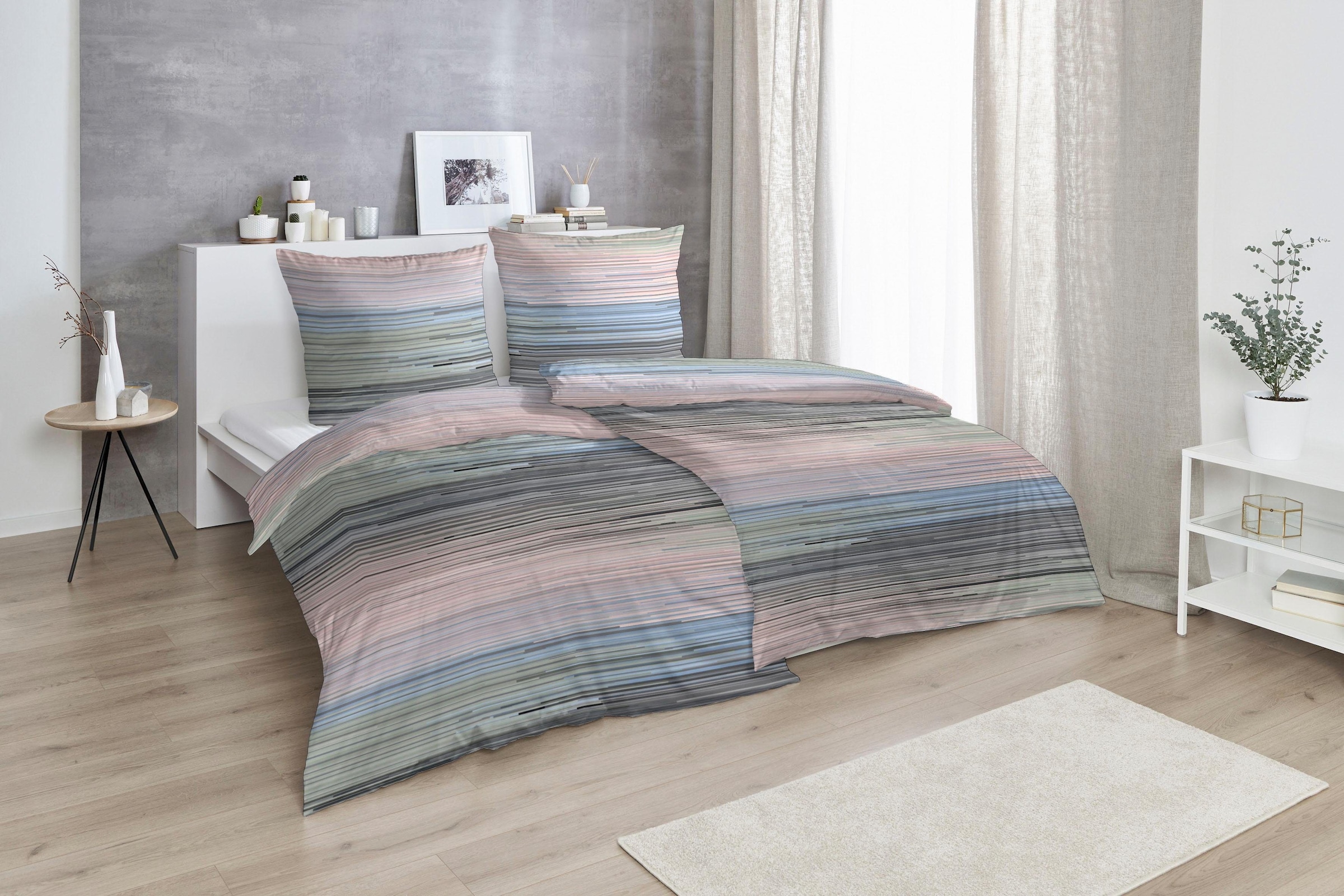 Primera Bettwäsche "Strip Up Your Life" 2 Stk. tlg. mit ineinander laufende günstig online kaufen