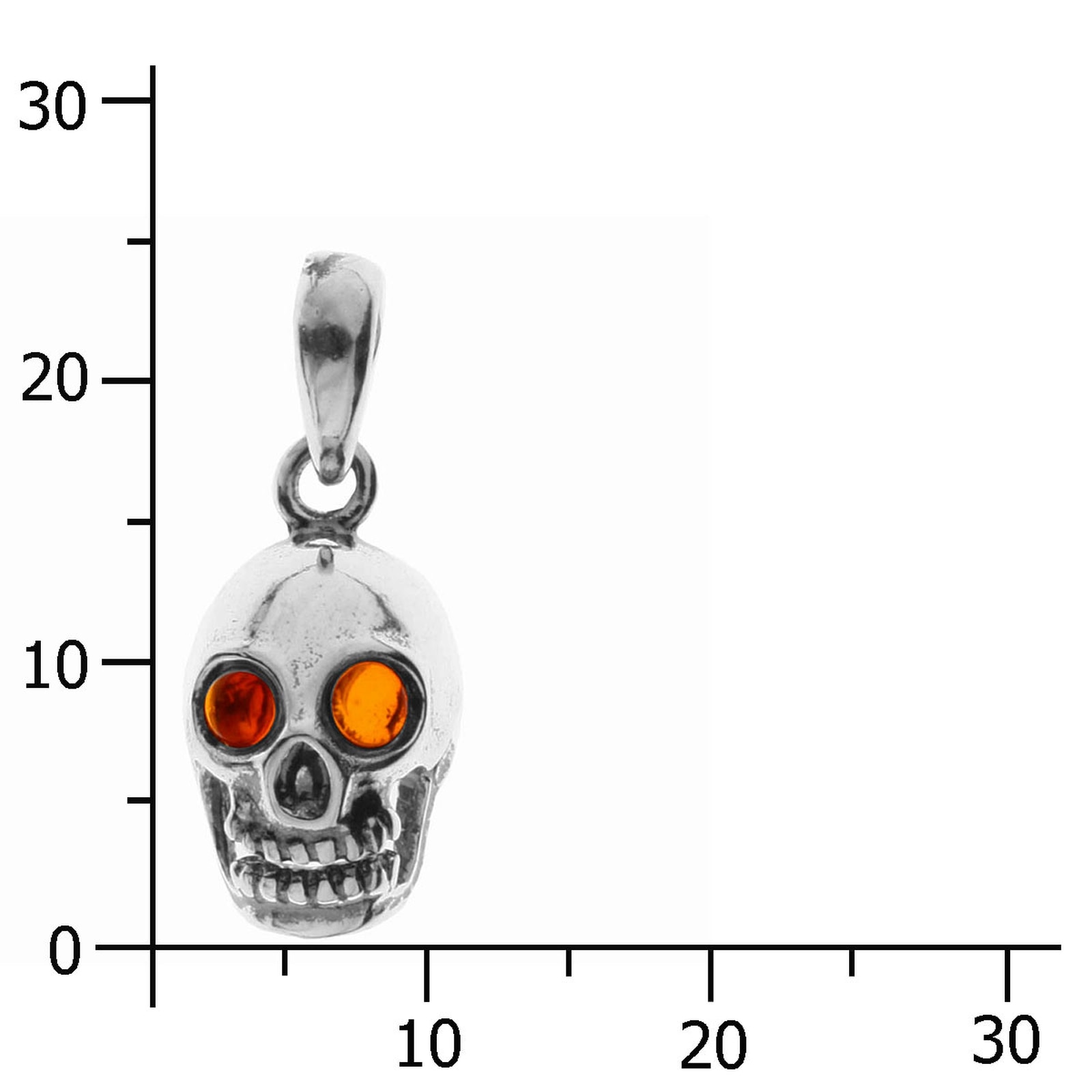 OSTSEE-SCHMUCK Kettenanhänger »- Totenkopf - Silber 925/000 - Bernstein«