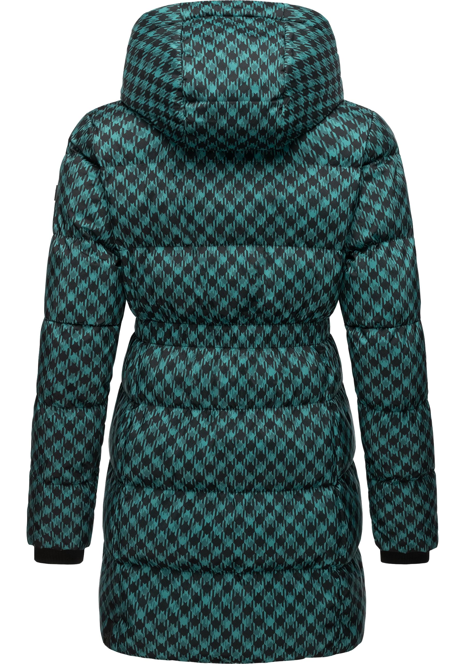 Thumbnail - Ragwear Steppmantel "Niara Print", wasserdichter Mantel mit angesagtem Hahnentritt Muster