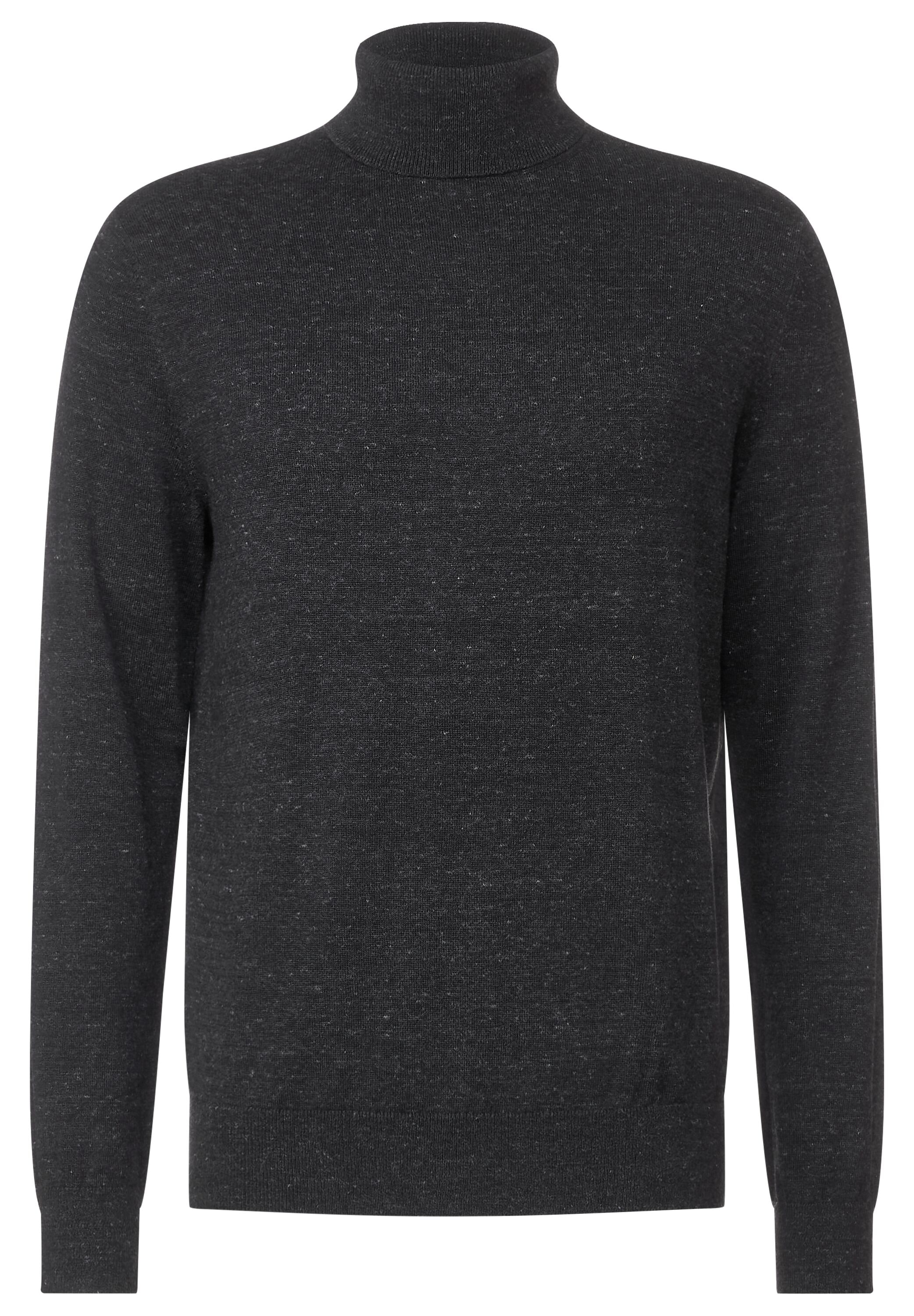 STREET ONE MEN Rollkragenpullover, in Melange Optik