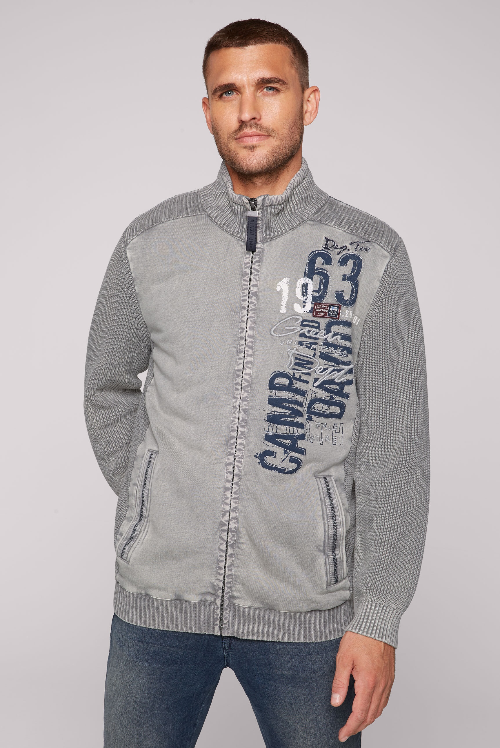 CAMP DAVID Strickjacke, aus Baumwolle