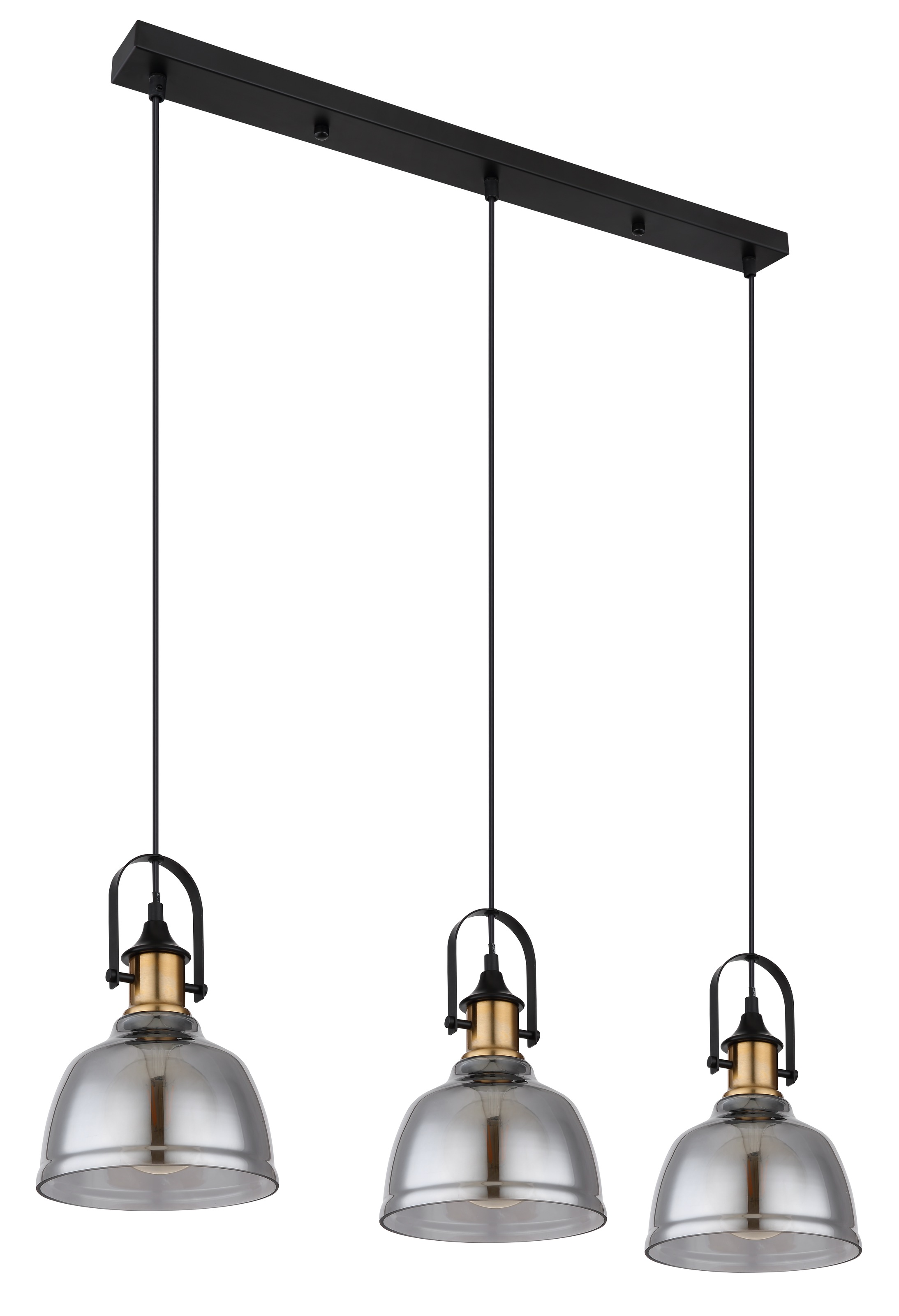 GLOBO LIGHTING Hängeleuchte »DOROTHEA« E27 1 Stk. Hängeleuchte schwarz matt mit Messing und Glas, kürzbar