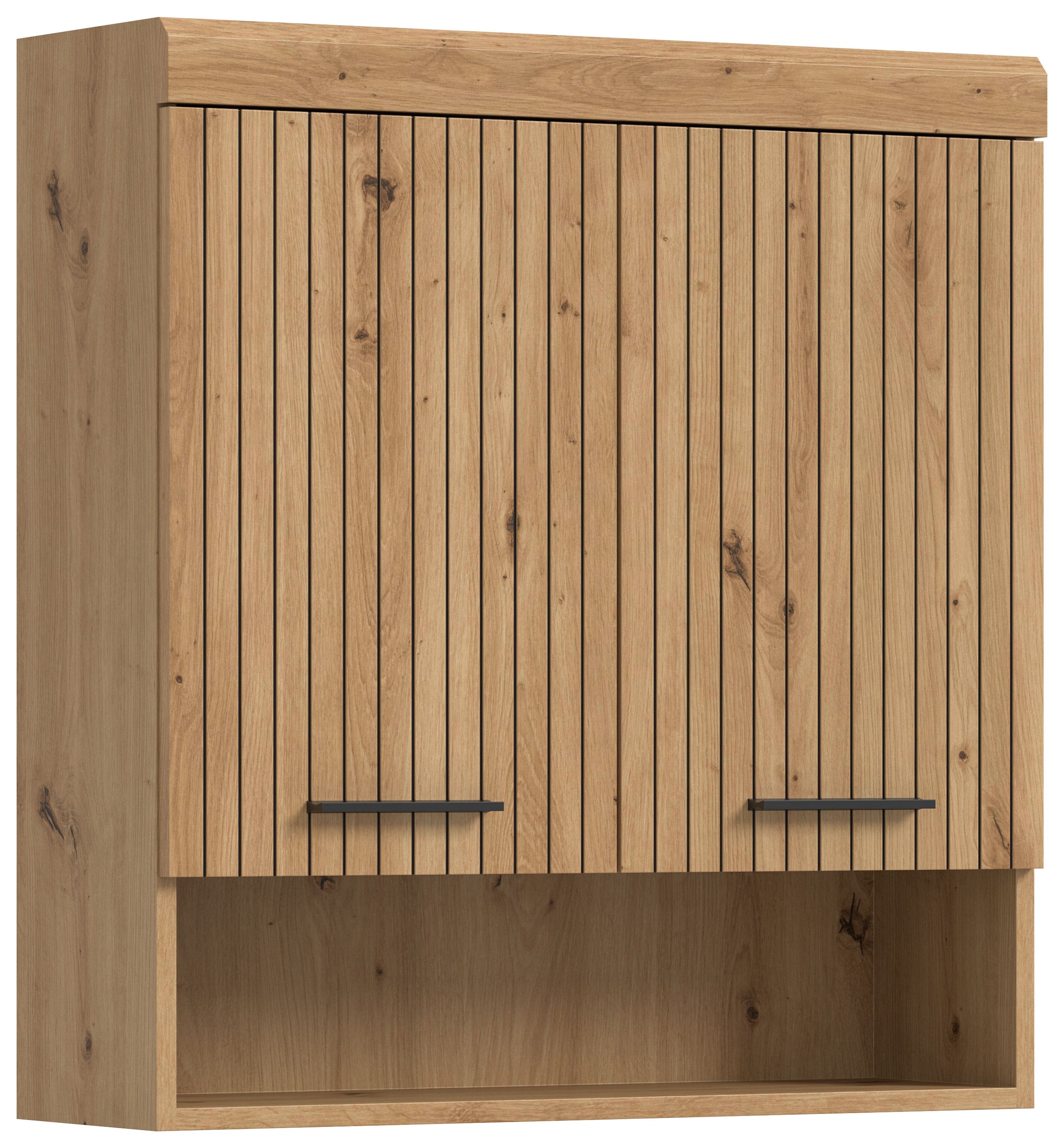 welltime Hängeschrank "SIENA, Breite 74cm, 2 Türen, 1 offenes Fächer, MDF-Front" TOPSELLER, in verschiedenen Farben erhältlich, Badmöbel, Badschrank, Schrank, Bad